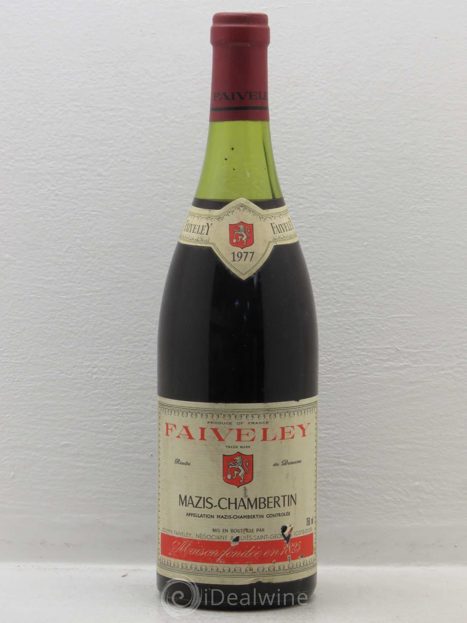 Mazis-Chambertin Grand Cru Faiveley 1977 - Lot de 1 bouteille - 0