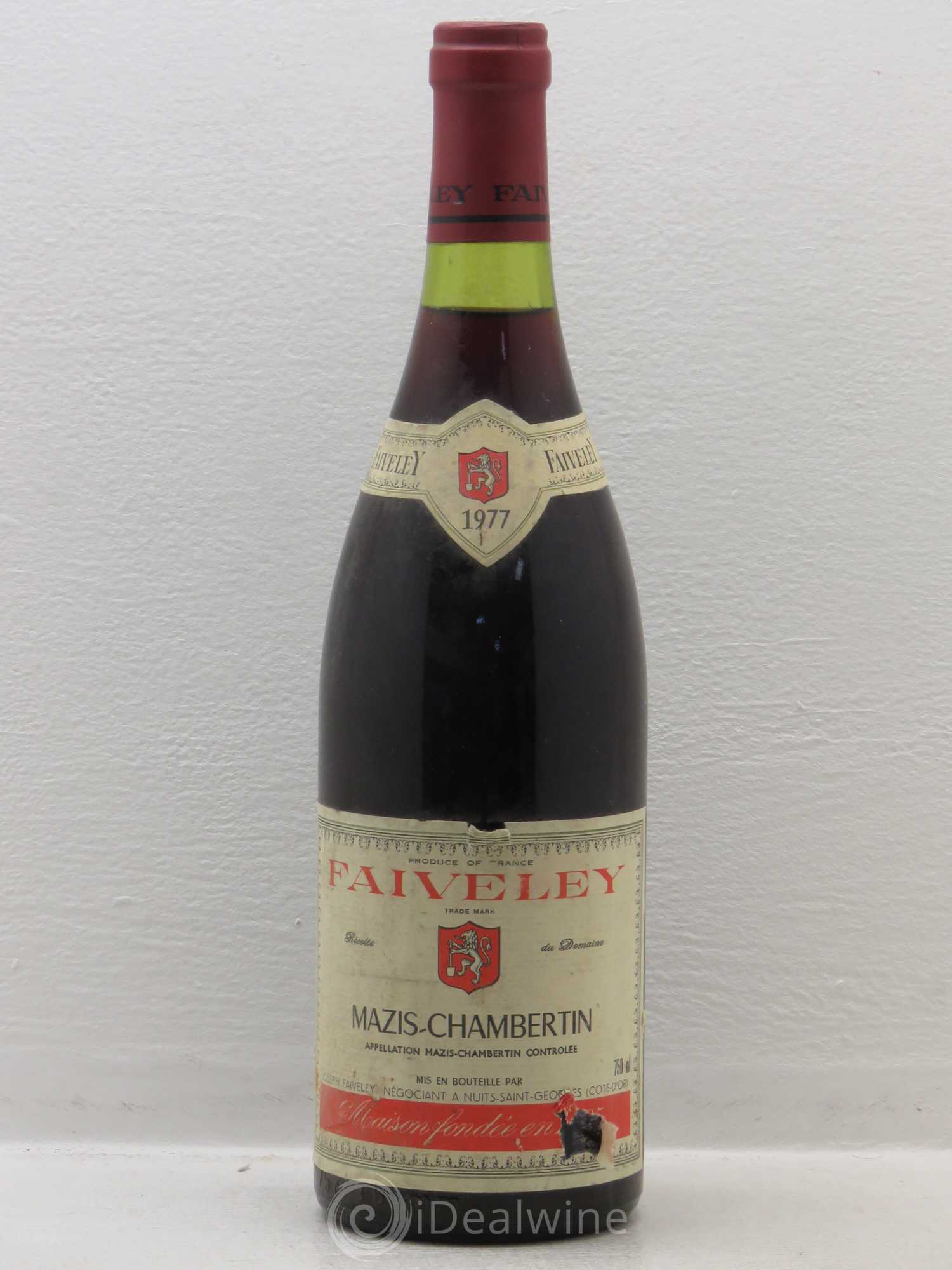 Mazis-Chambertin Grand Cru Faiveley 1977 - Lot de 1 bouteille - 0