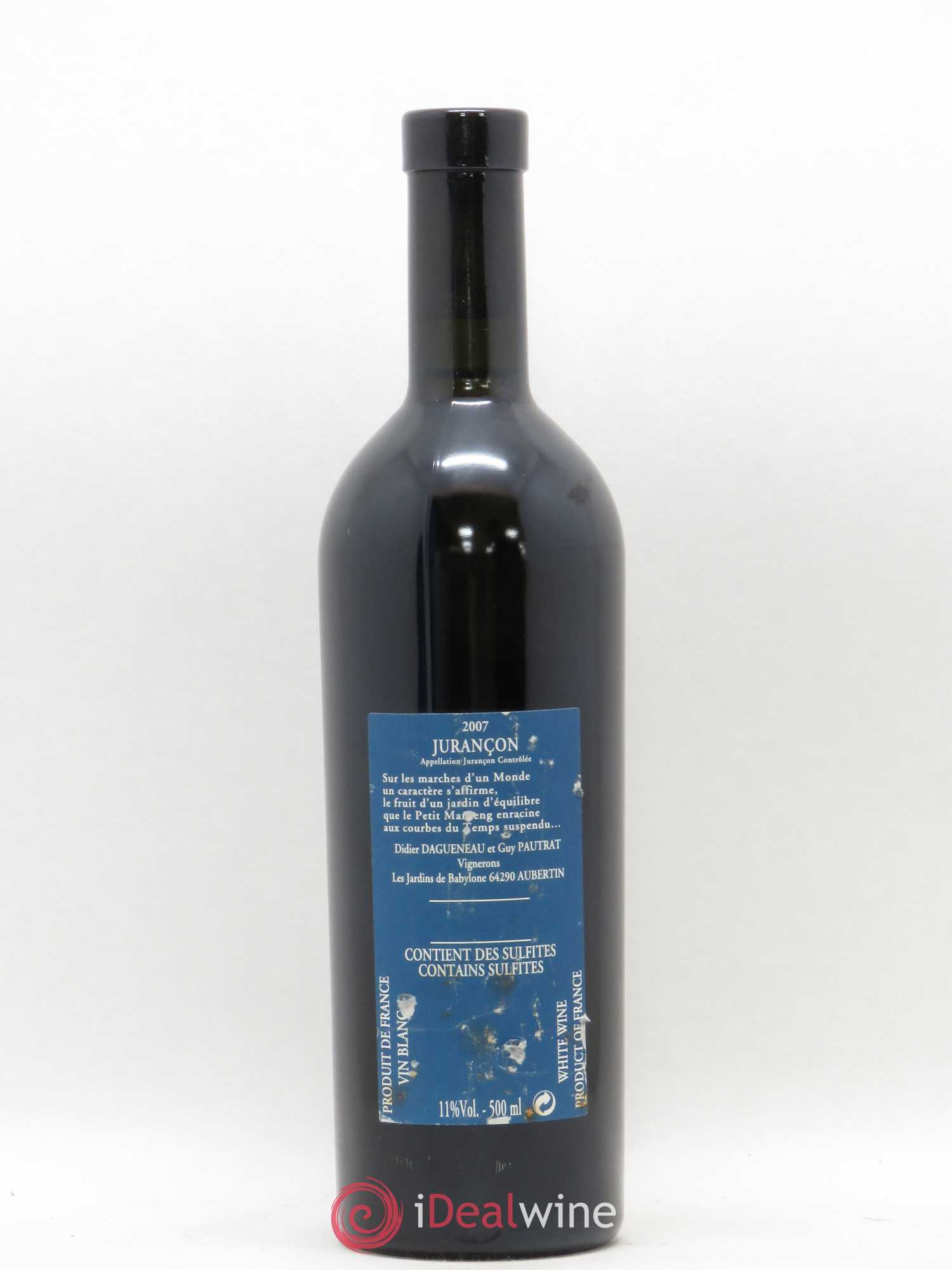 Vin de France (anciennement Jurançon) Jardins de Babylone Didier Dagueneau 2007 - Lotto di 1 bottiglia - 1