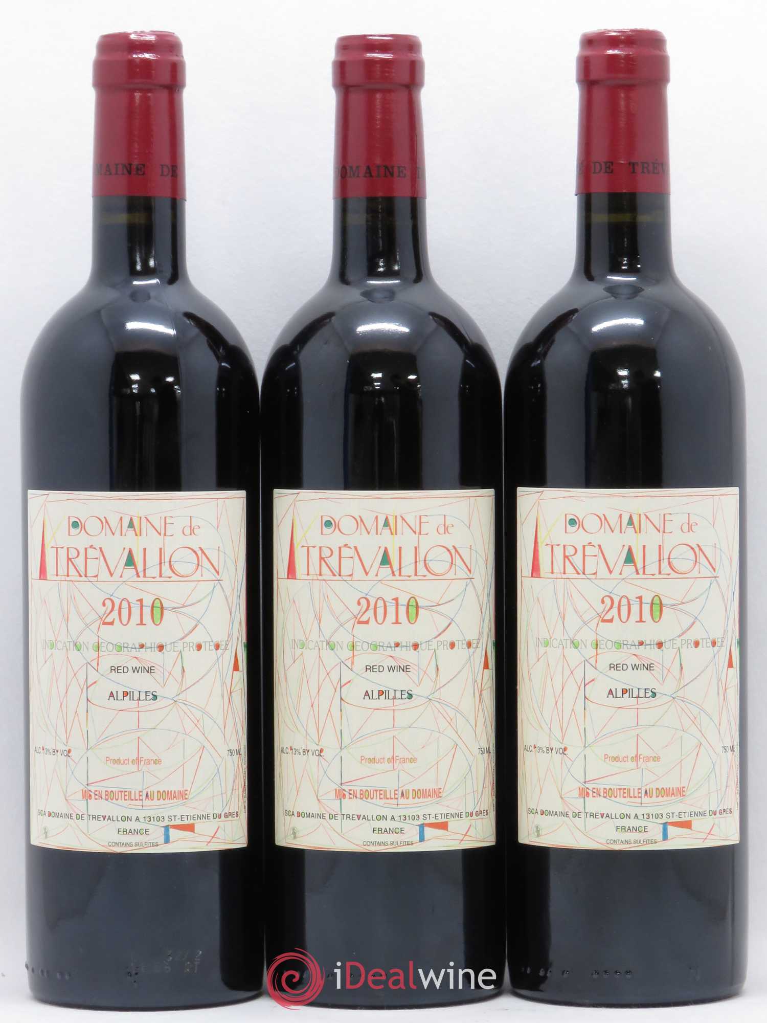Alpilles Trévallon (Domaine de) Eloi Dürrbach 2010 - Lot de 3 bouteilles - 0
