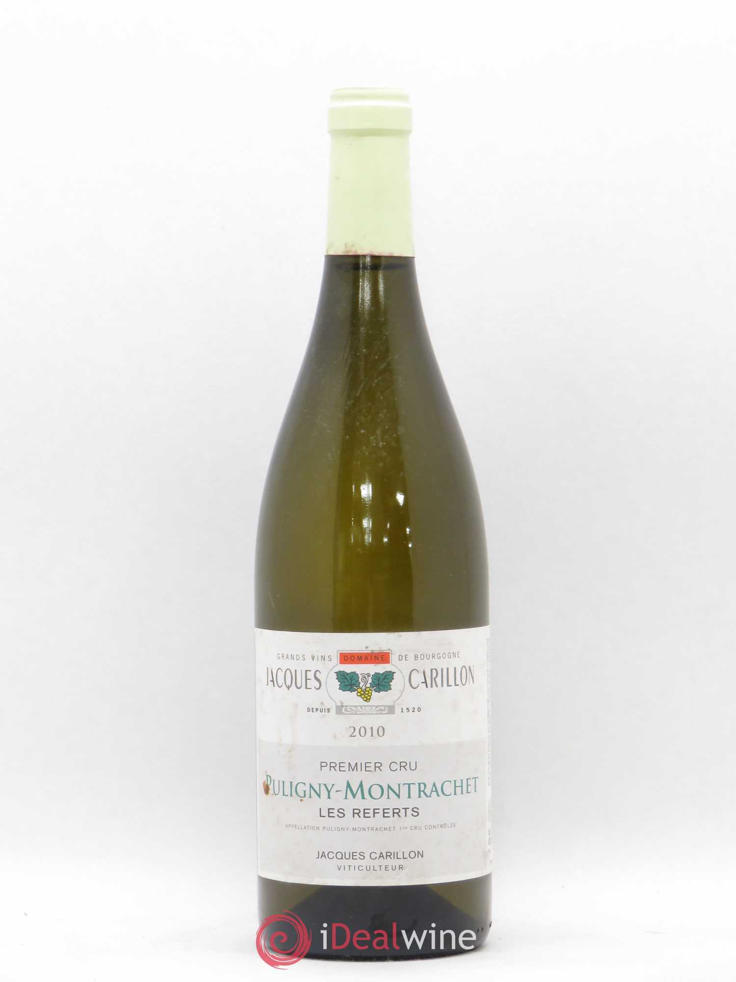 Puligny-Montrachet 1er Cru Les Referts Jacques Carillon (Domaine) 2010 - Lot de 1 bouteille - 0