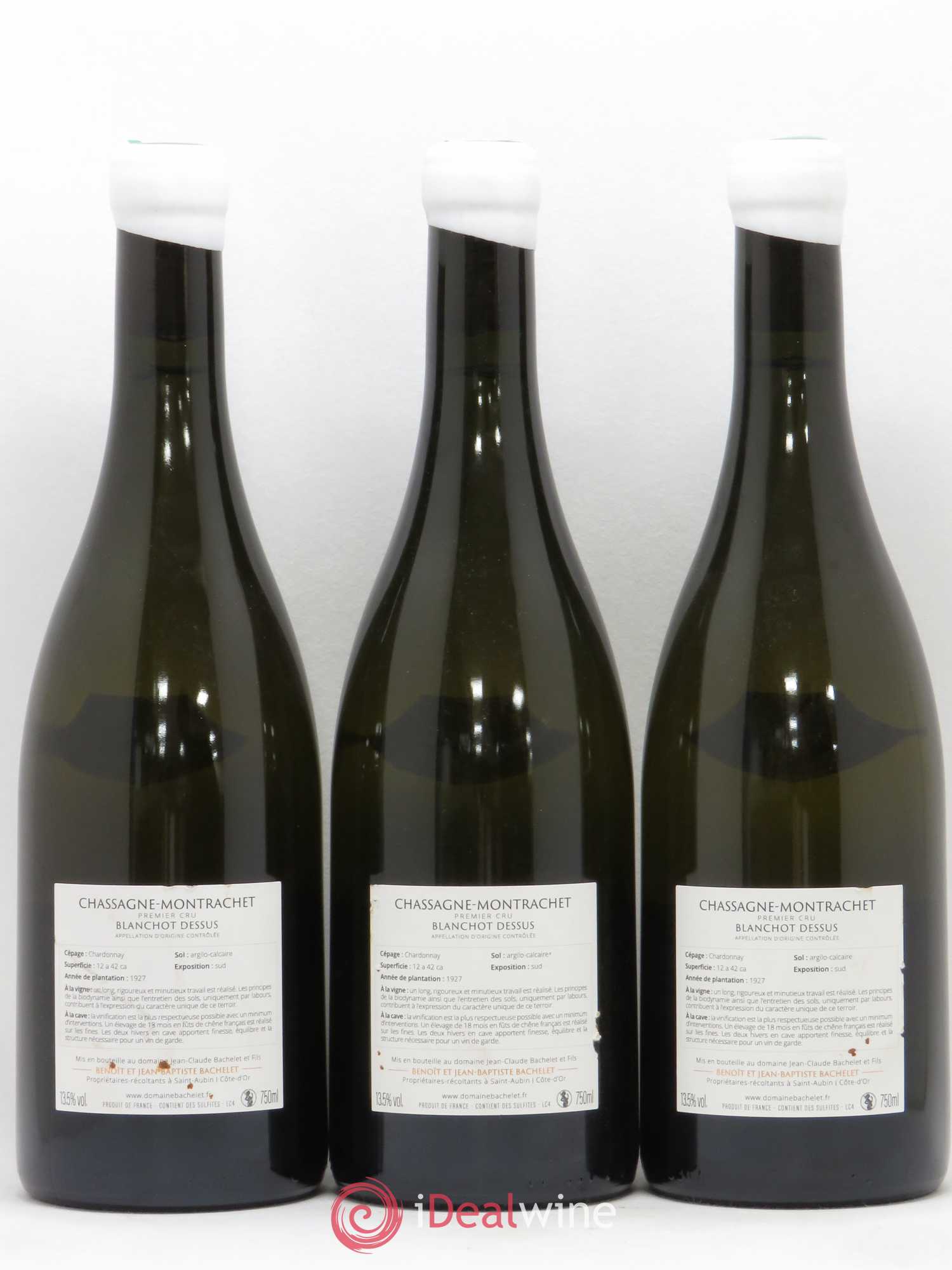 Chassagne-Montrachet 1er Cru Blanchot Dessus Jean-Claude Bachelet (Domaine) 2015 - Lot de 3 bouteilles - 1
