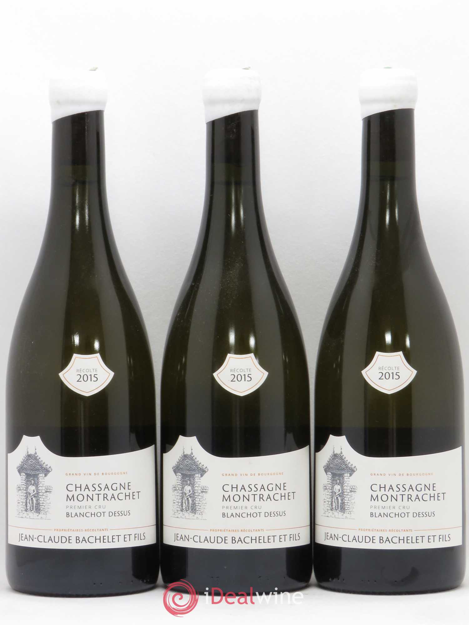 Chassagne-Montrachet 1er Cru Blanchot Dessus Jean-Claude Bachelet (Domaine) 2015 - Lot de 3 bouteilles - 0