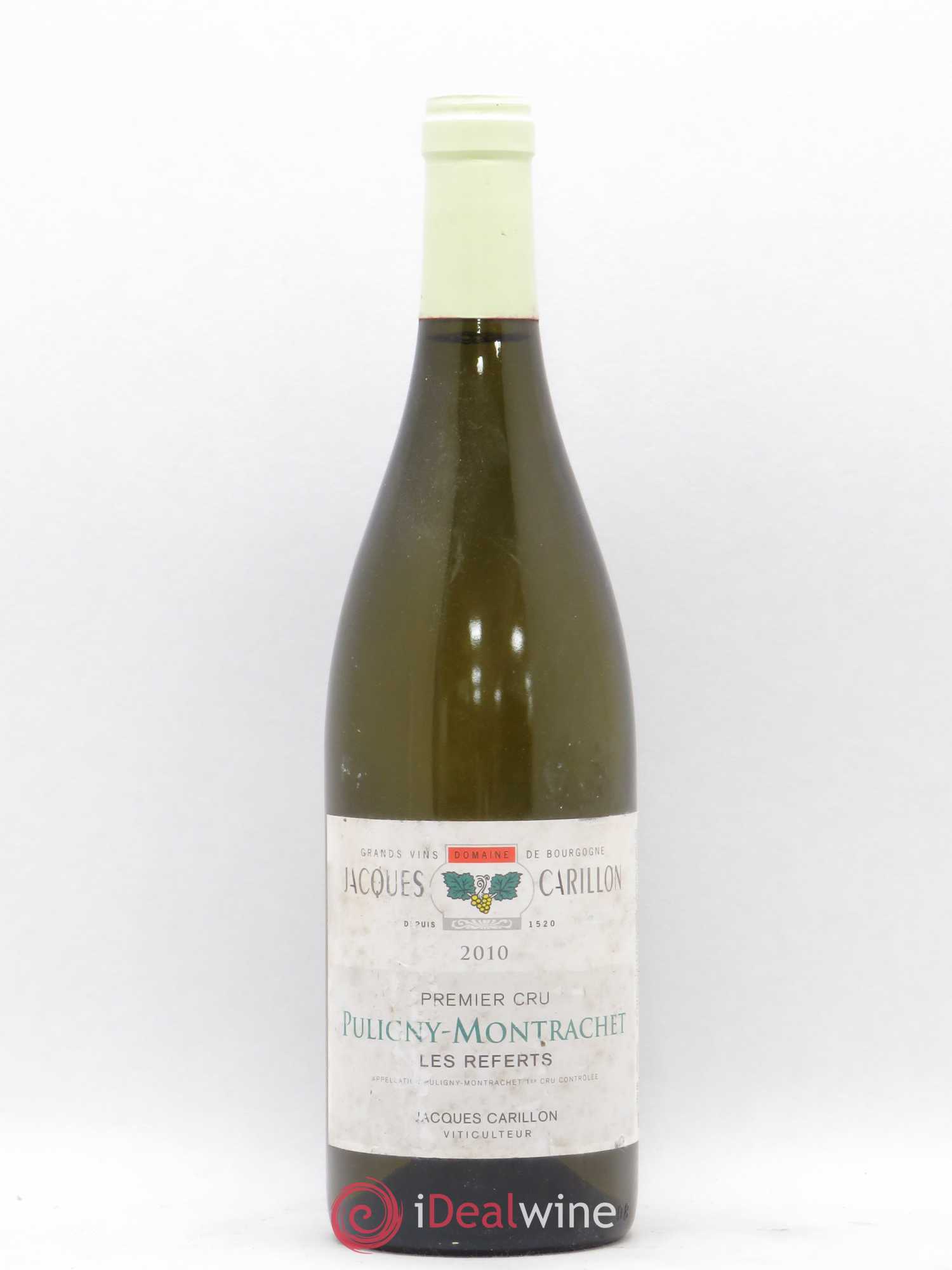 Puligny-Montrachet 1er Cru Les Referts Jacques Carillon (Domaine) 2010 - Lot de 1 bouteille - 0