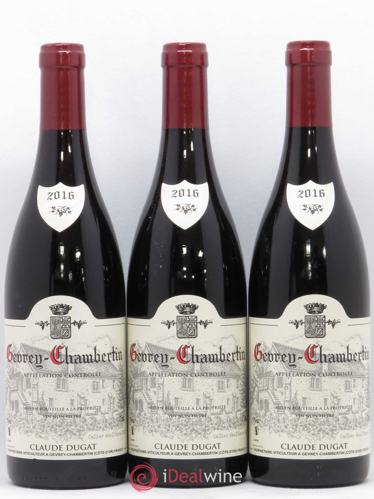 Gevrey-Chambertin Claude Dugat 2016 - Lot de 3 bouteilles - 0