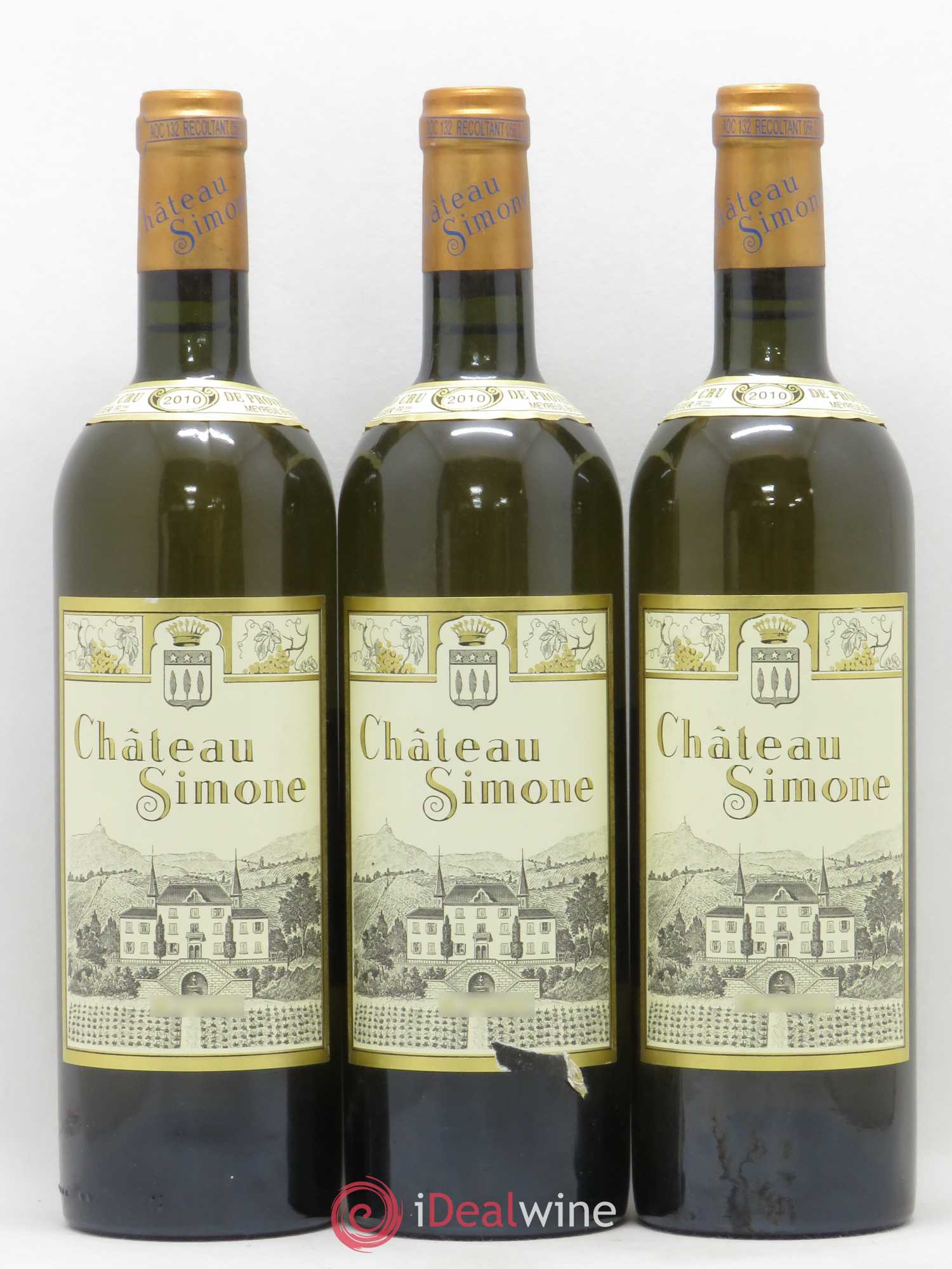 Palette Château Simone Famille Rougier 2010 - Lot de 3 bouteilles - 0