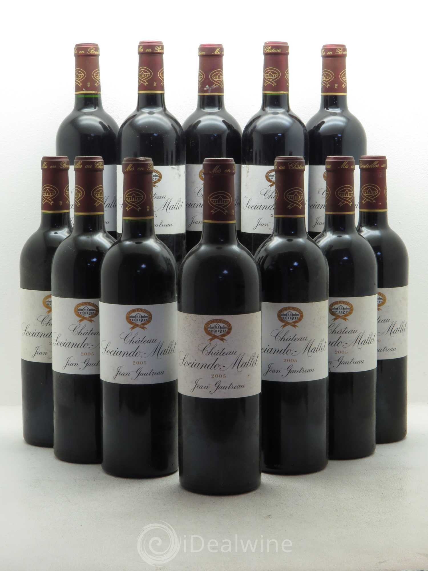 Château Sociando Mallet 2005 - Lot de 12 bouteilles - 0