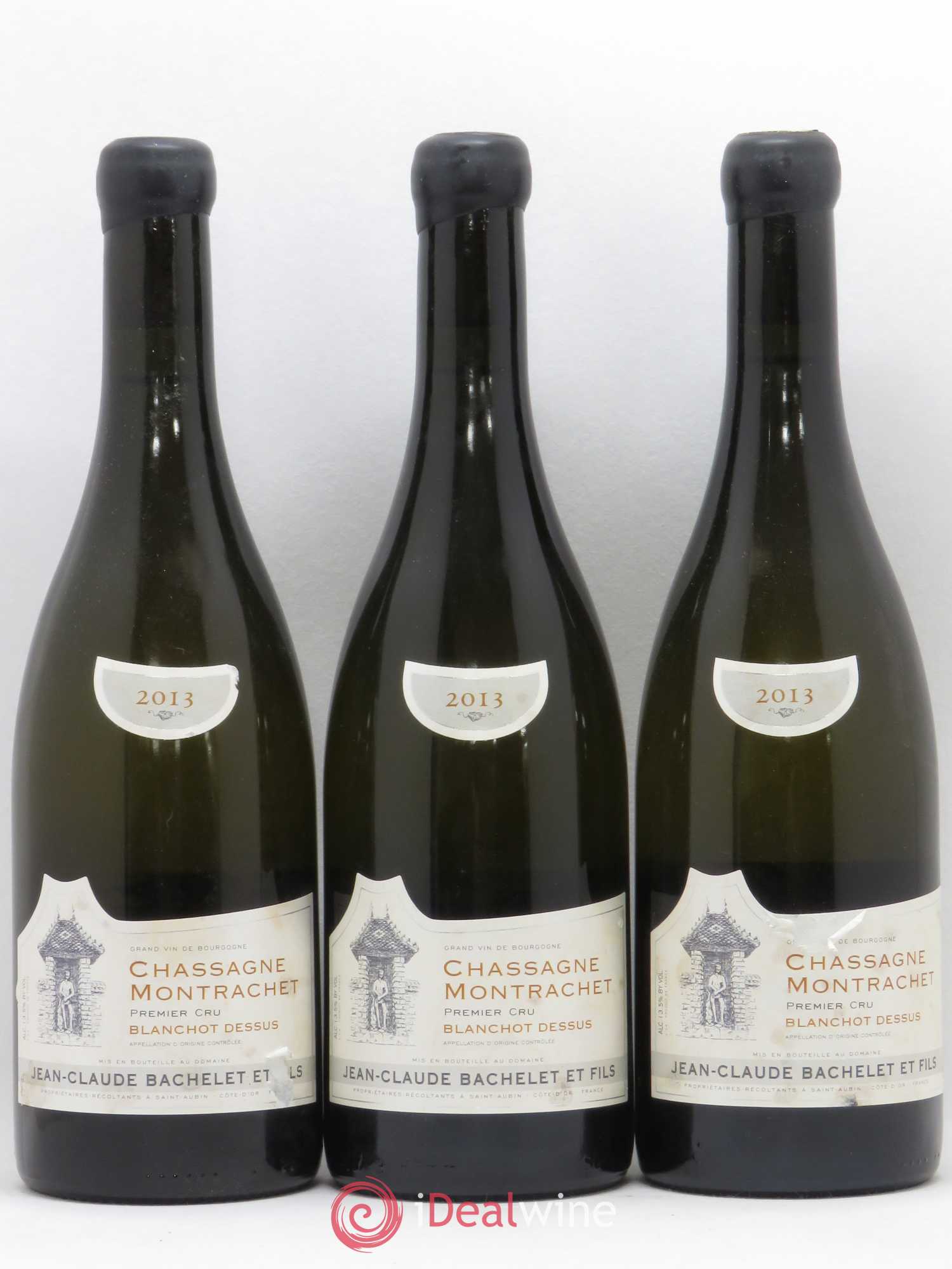 Chassagne-Montrachet 1er Cru Blanchot du Dessus Jean-Claude Bachelet 2013 - Lotto di 3 bottiglie - 0