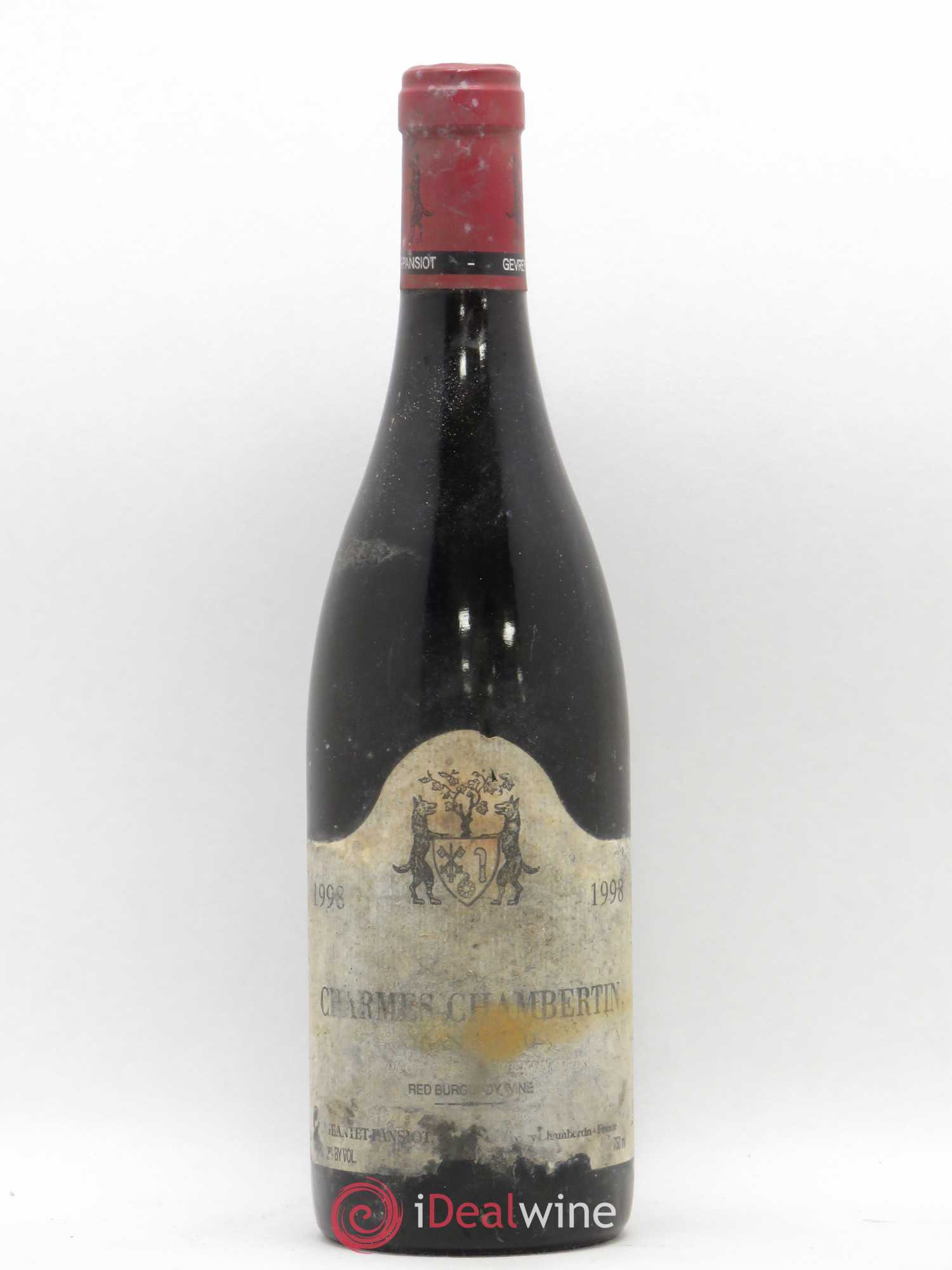 Charmes-Chambertin Grand Cru Geantet-Pansiot 1998 - Lot de 1 bouteille - 0