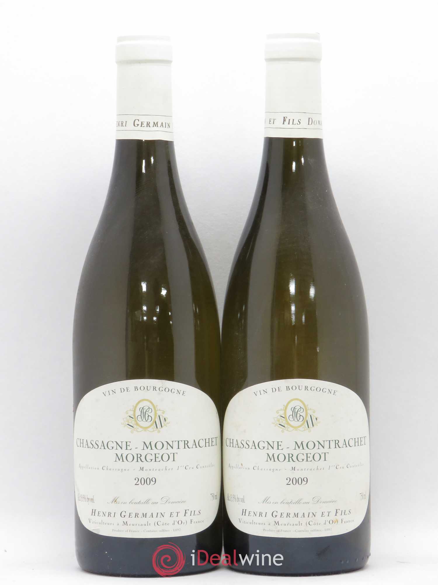 Chassagne-Montrachet 1er Cru Morgeot Henri Germain 2009 - Lot de 2 bouteilles - 0