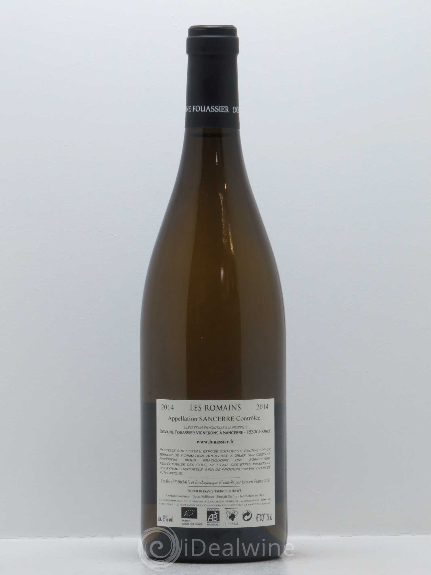 Sancerre Les Romains Fouassier (Domaine) 2014 - Lot de 1 bouteille - 1