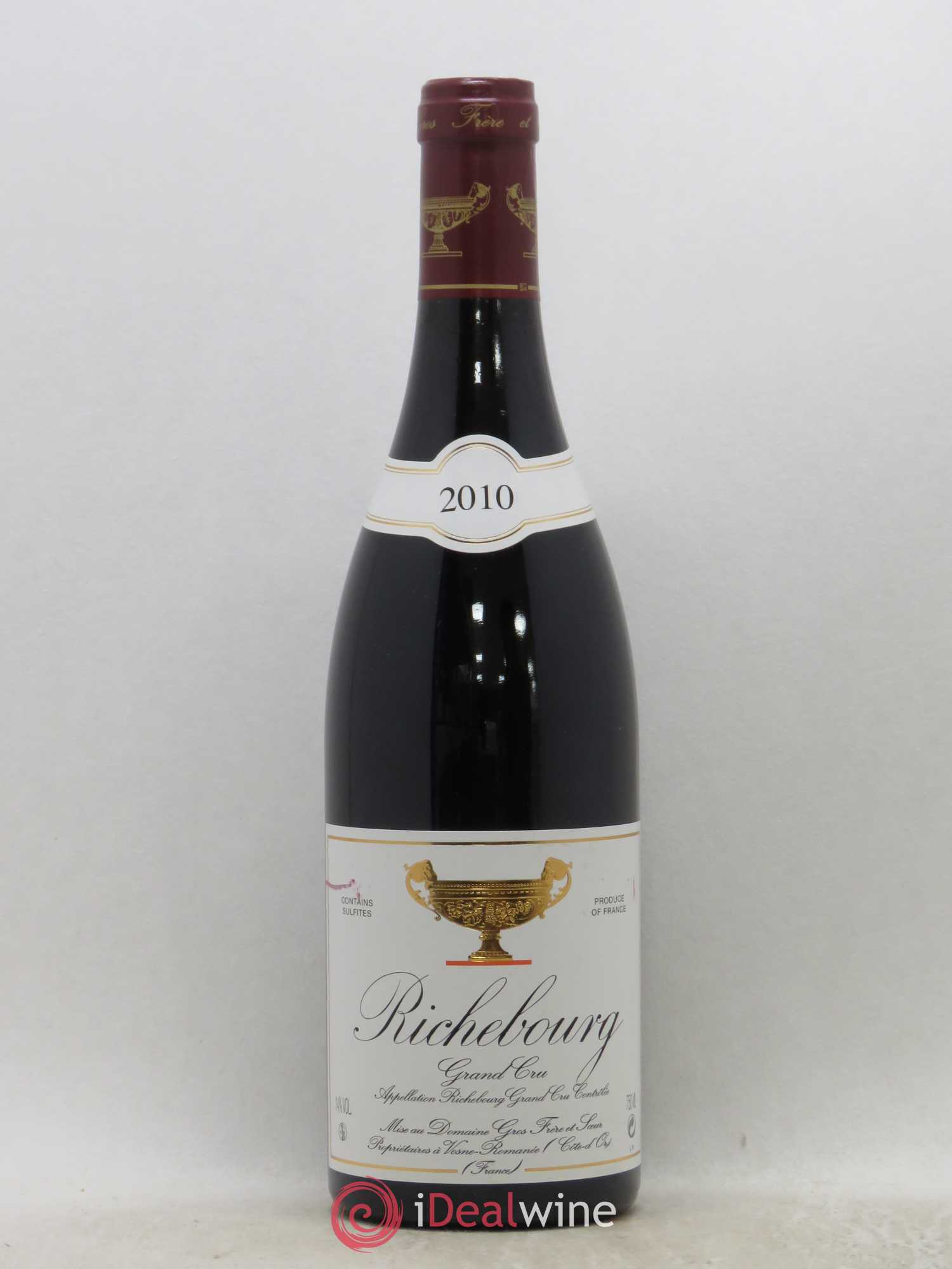 Richebourg Grand Cru Gros Frère & Soeur 2010 - Lot de 1 bouteille - 0