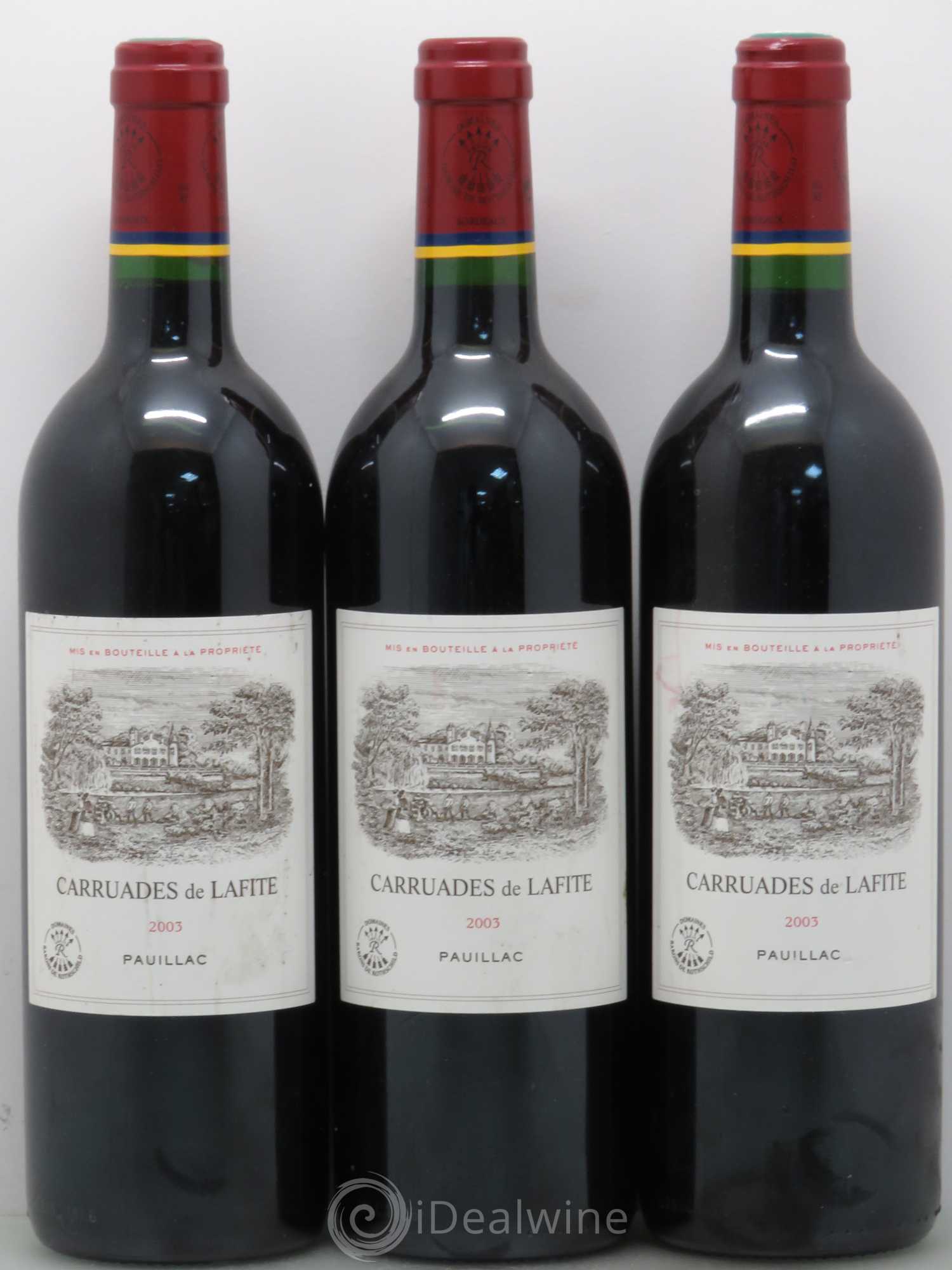 Carruades de Lafite Rothschild Second Vin 2003 - Lot de 3 bouteilles - 0