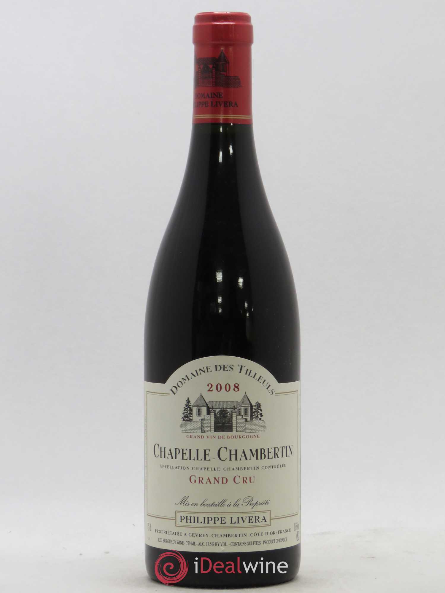 Chapelle-Chambertin Grand Cru Tilleuls (Domaine des) - Philippe Livera 2008 - Lot de 1 bouteille - 0