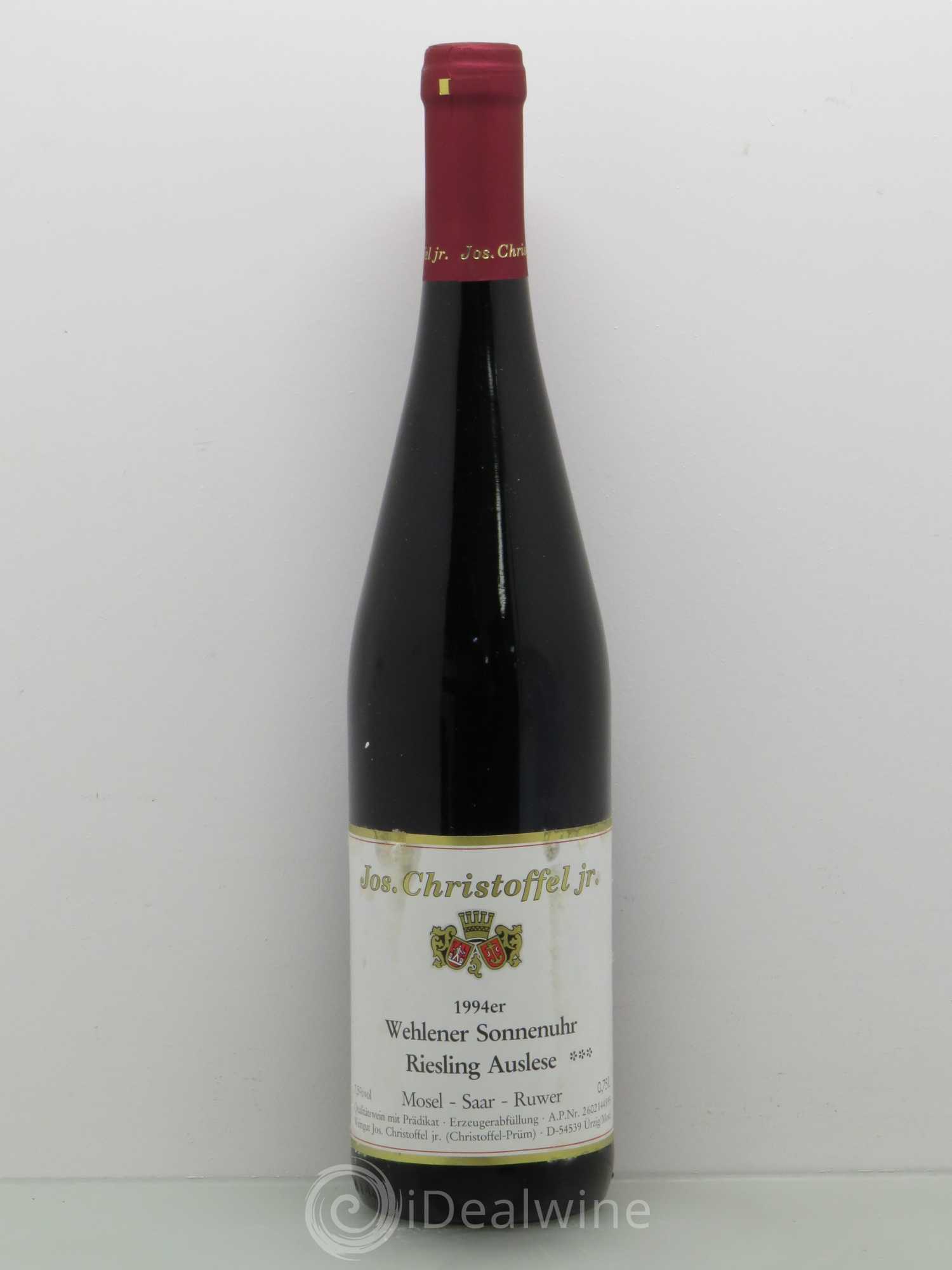 Riesling Wehlener Sonnenuhr Auslese De Christoffel 1994 - Posten von 1 Flasche - 0