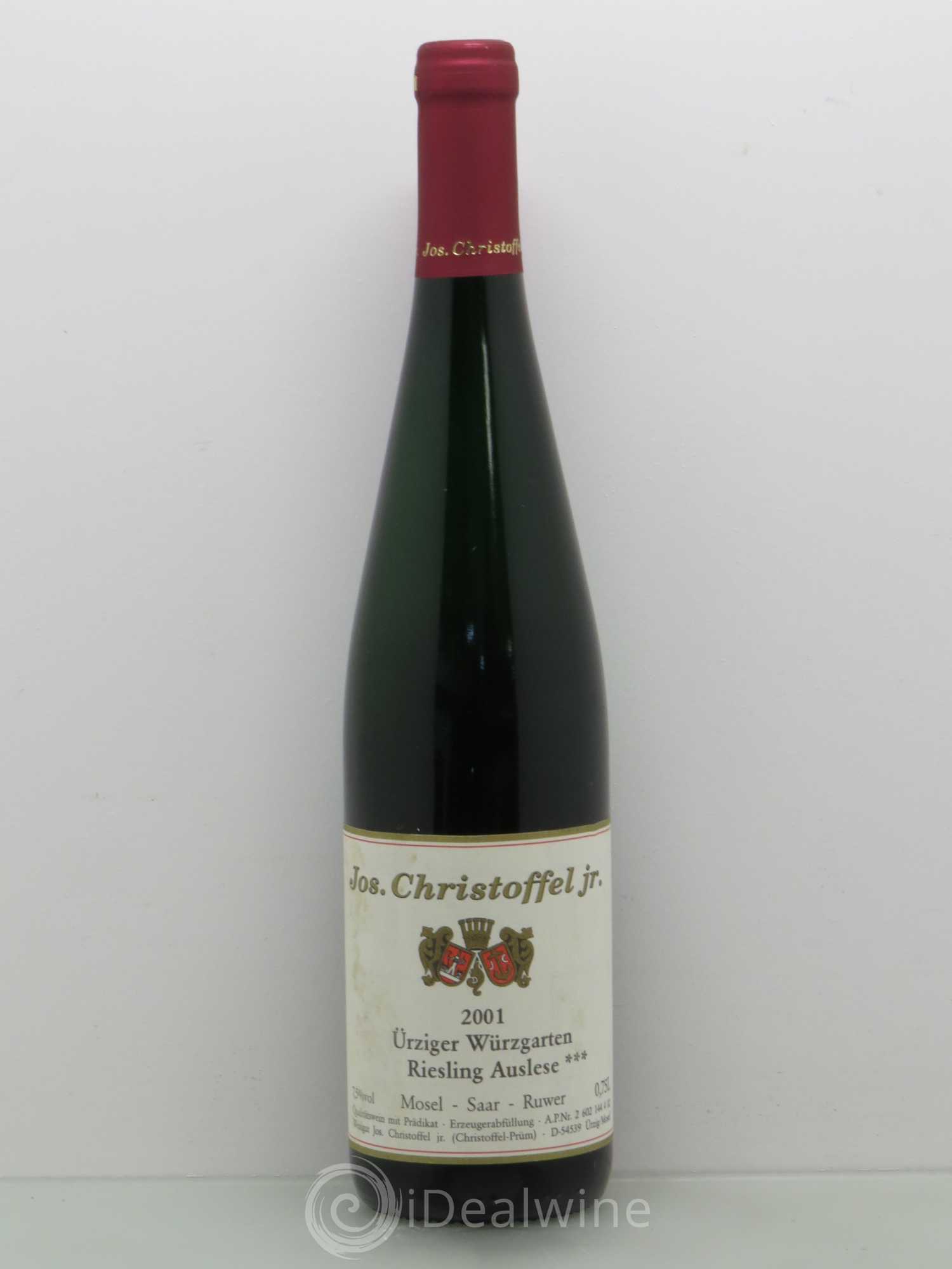 Riesling Urziger Wurzgarten Auslese De Christoffel 2001 - Lotto di 1 bottiglia - 0