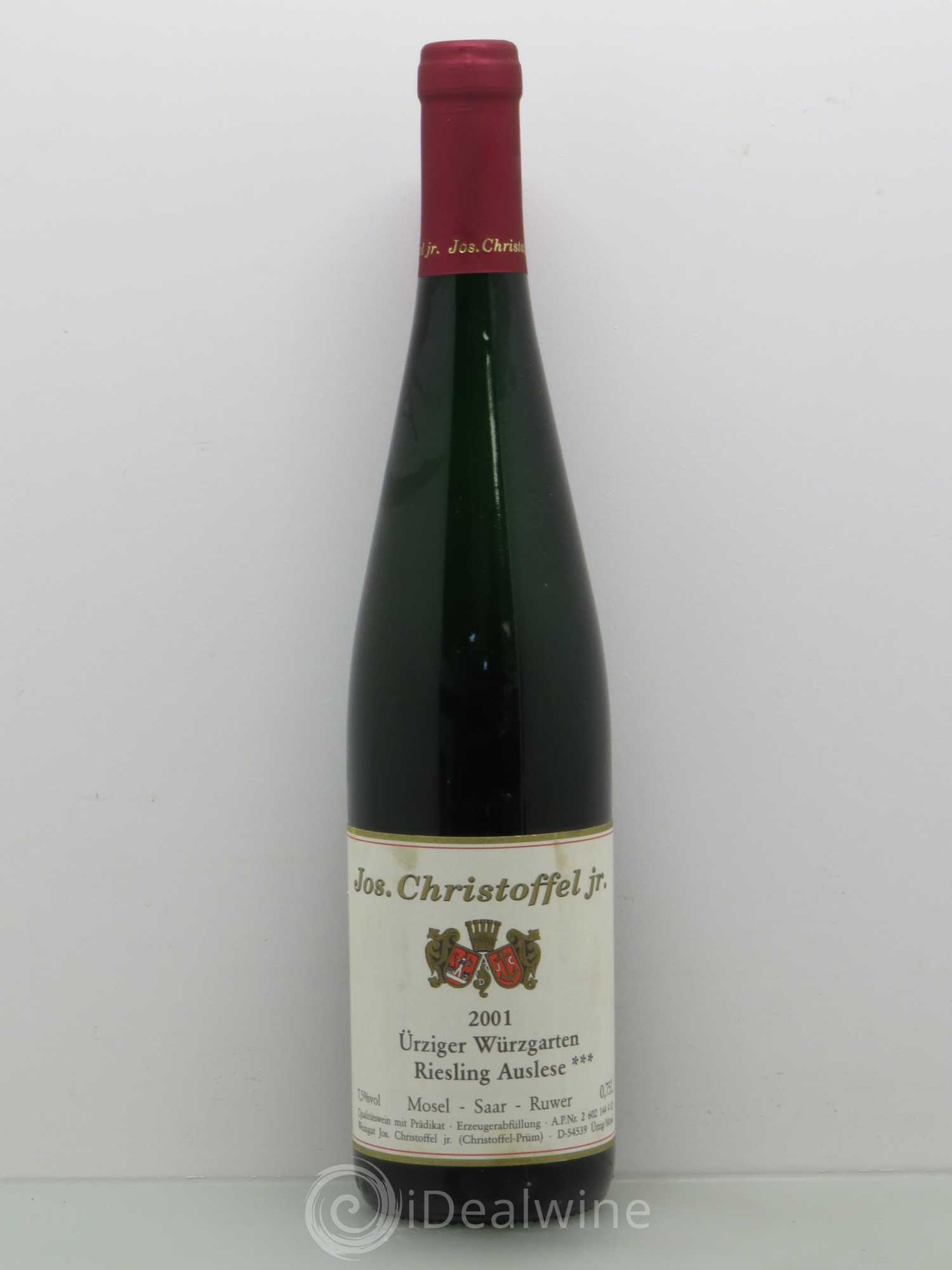 Riesling Urziger Wurzgarten Auslese De Christoffel 2001 - Posten von 1 Flasche - 0