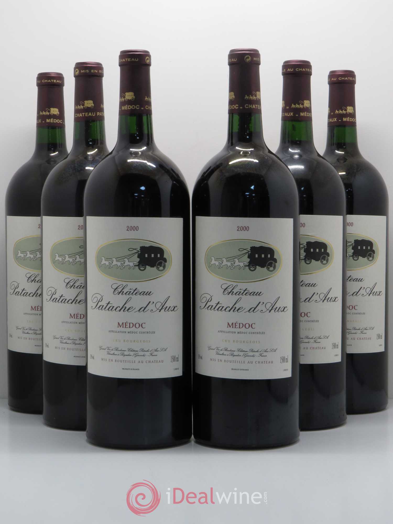 Château Patache d'Aux Cru Bourgeois 2000 - Lot de 6 magnums - 0