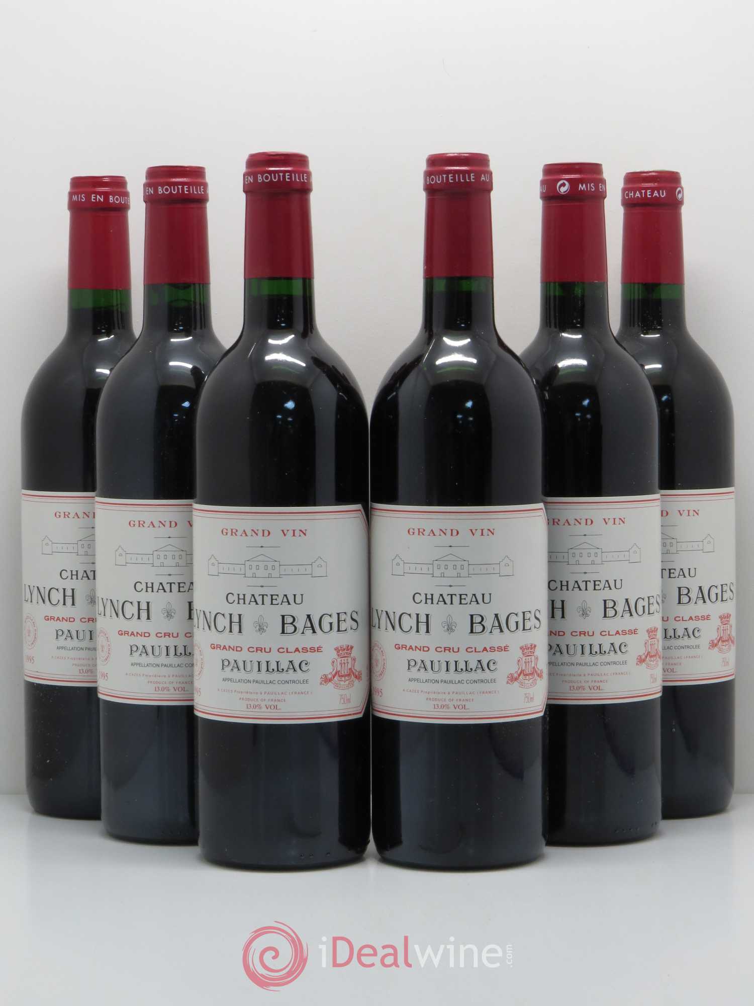 Château Lynch Bages 5ème Grand Cru Classé 1995 - Lot de 6 bouteilles - 0