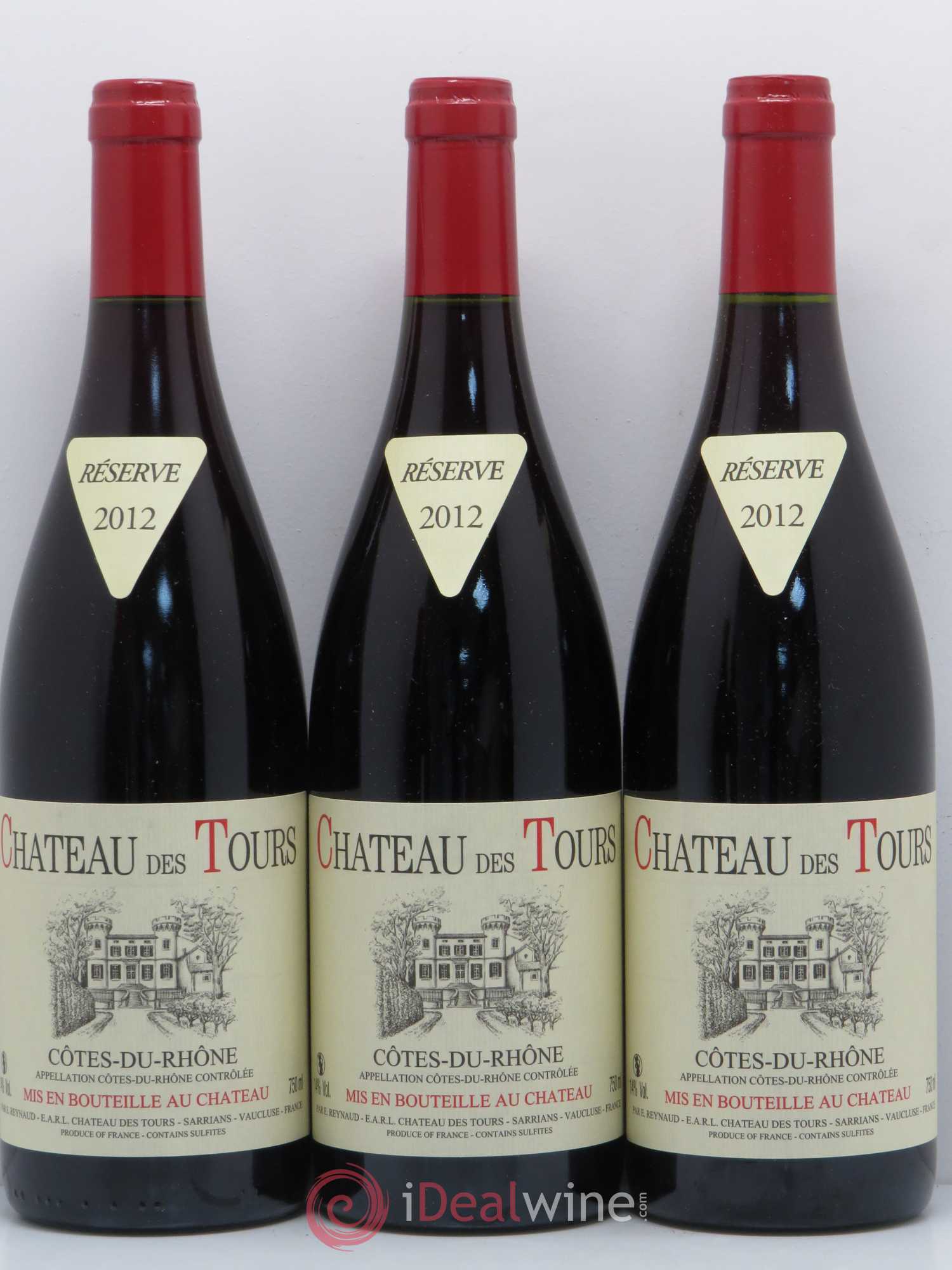 Côtes-du-Rhône Château des Tours Emmanuel Reynaud 2012 - Lot de 5 bouteilles - 1