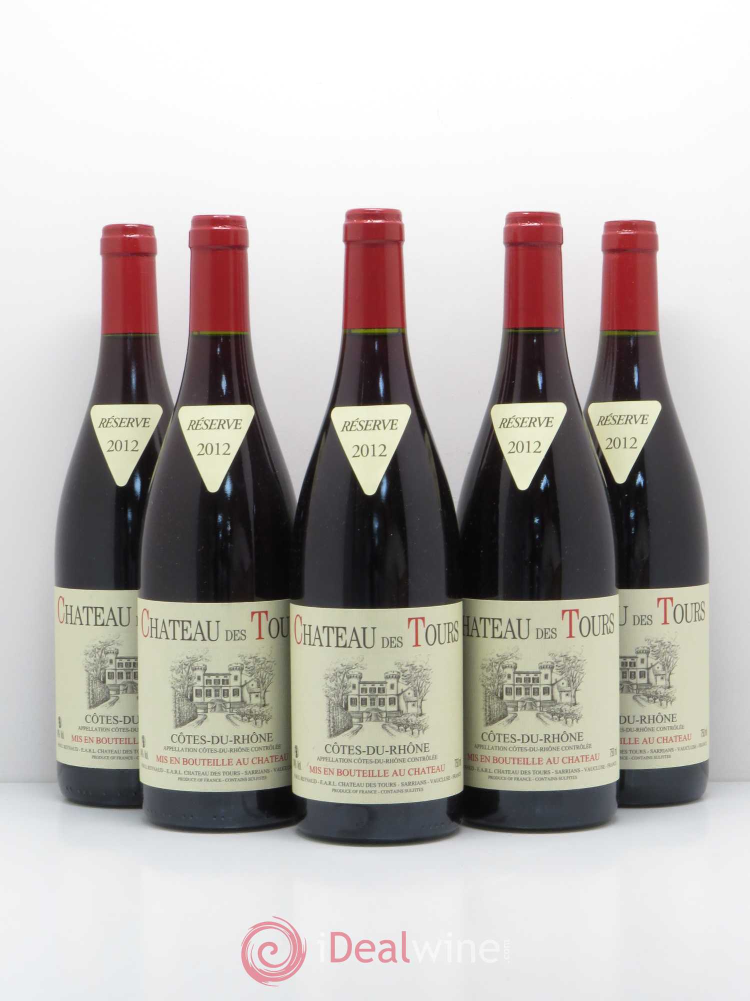 Côtes-du-Rhône Château des Tours Emmanuel Reynaud 2012 - Lot de 5 bouteilles - 0