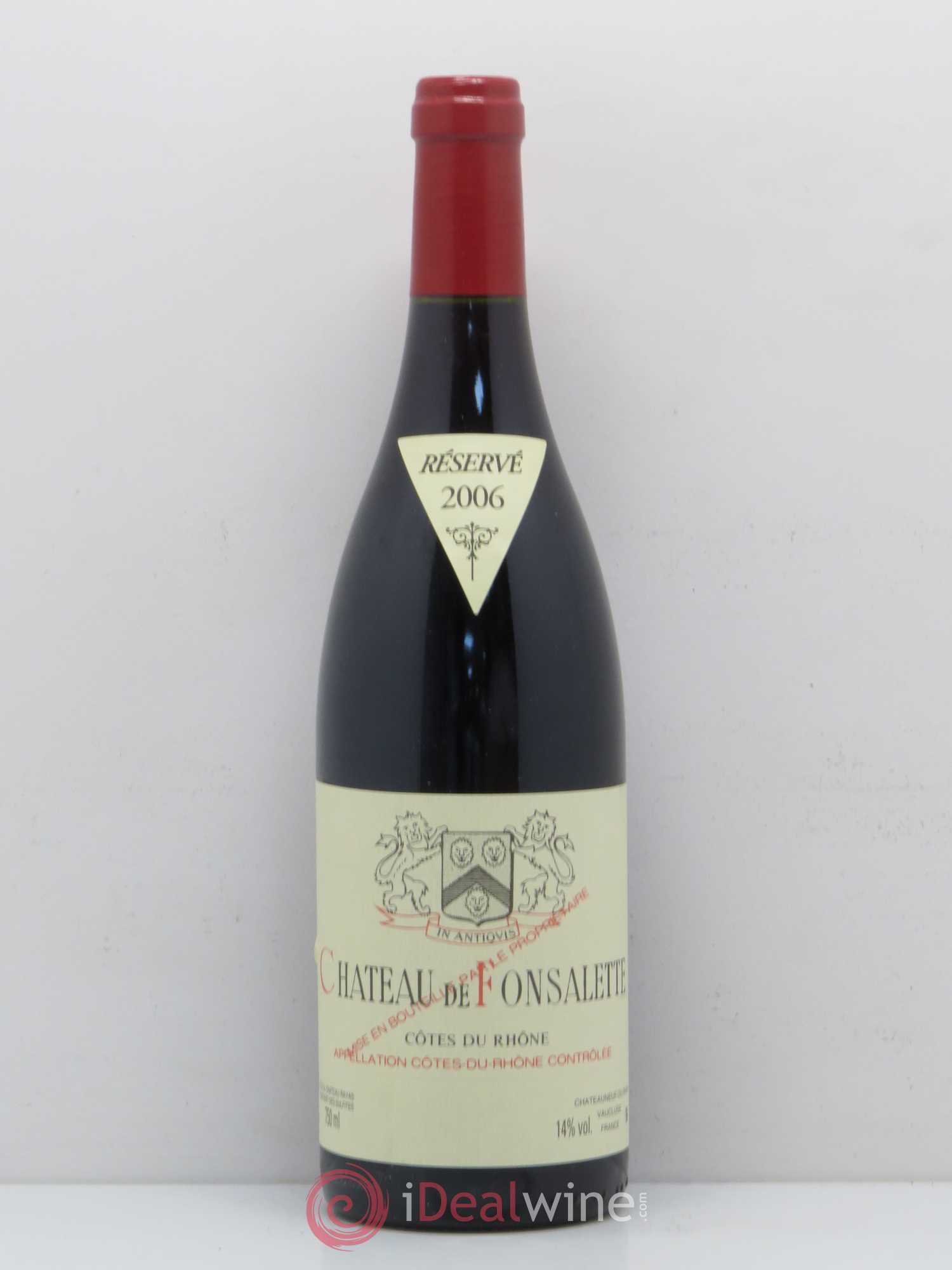 Côtes-du-Rhône Château de Fonsalette Emmanuel Reynaud 2006 - Lot de 1 bouteille - 0