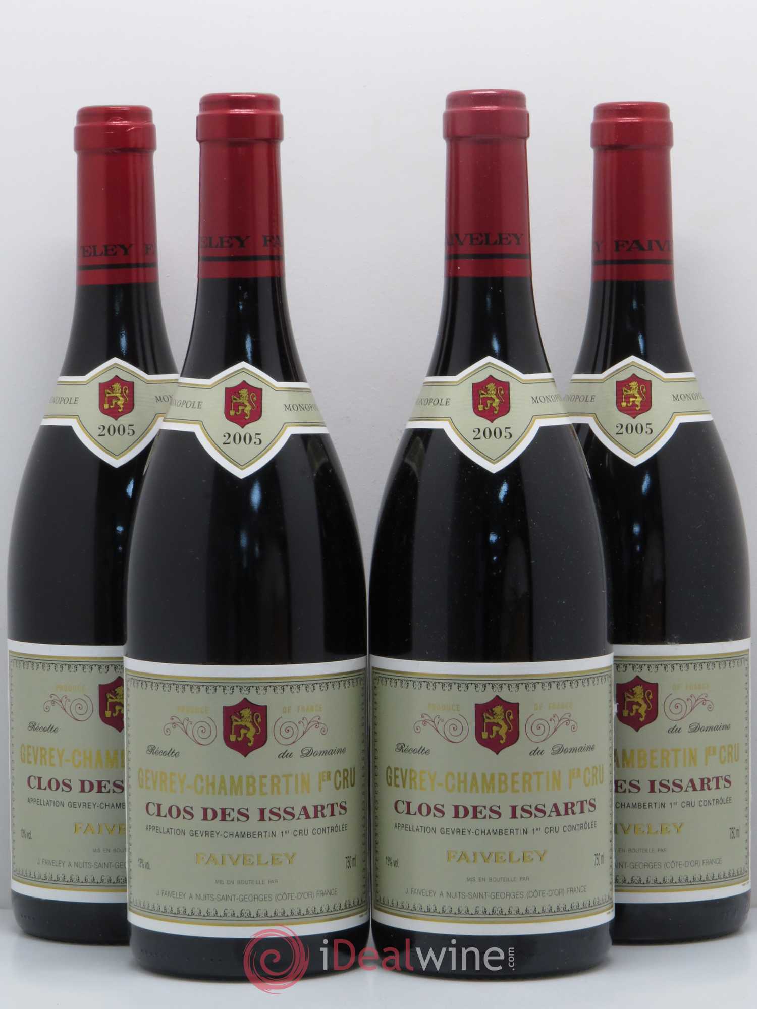Gevrey-Chambertin 1er Cru Clos des Issarts Faiveley 2005 - Lot de 4 bouteilles - 0