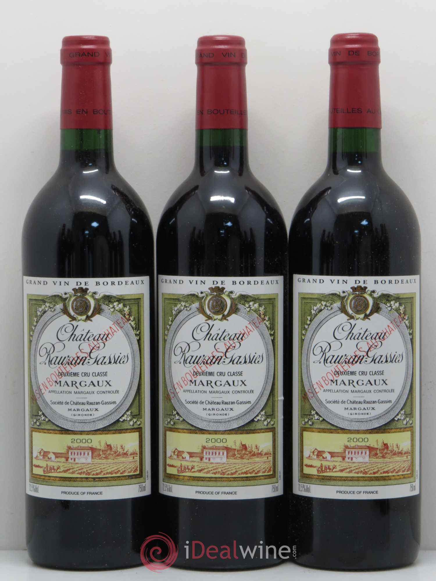 Château Rauzan-Gassies 2ème Grand Cru Classé 2000 - Lot de 12 bouteilles - 2