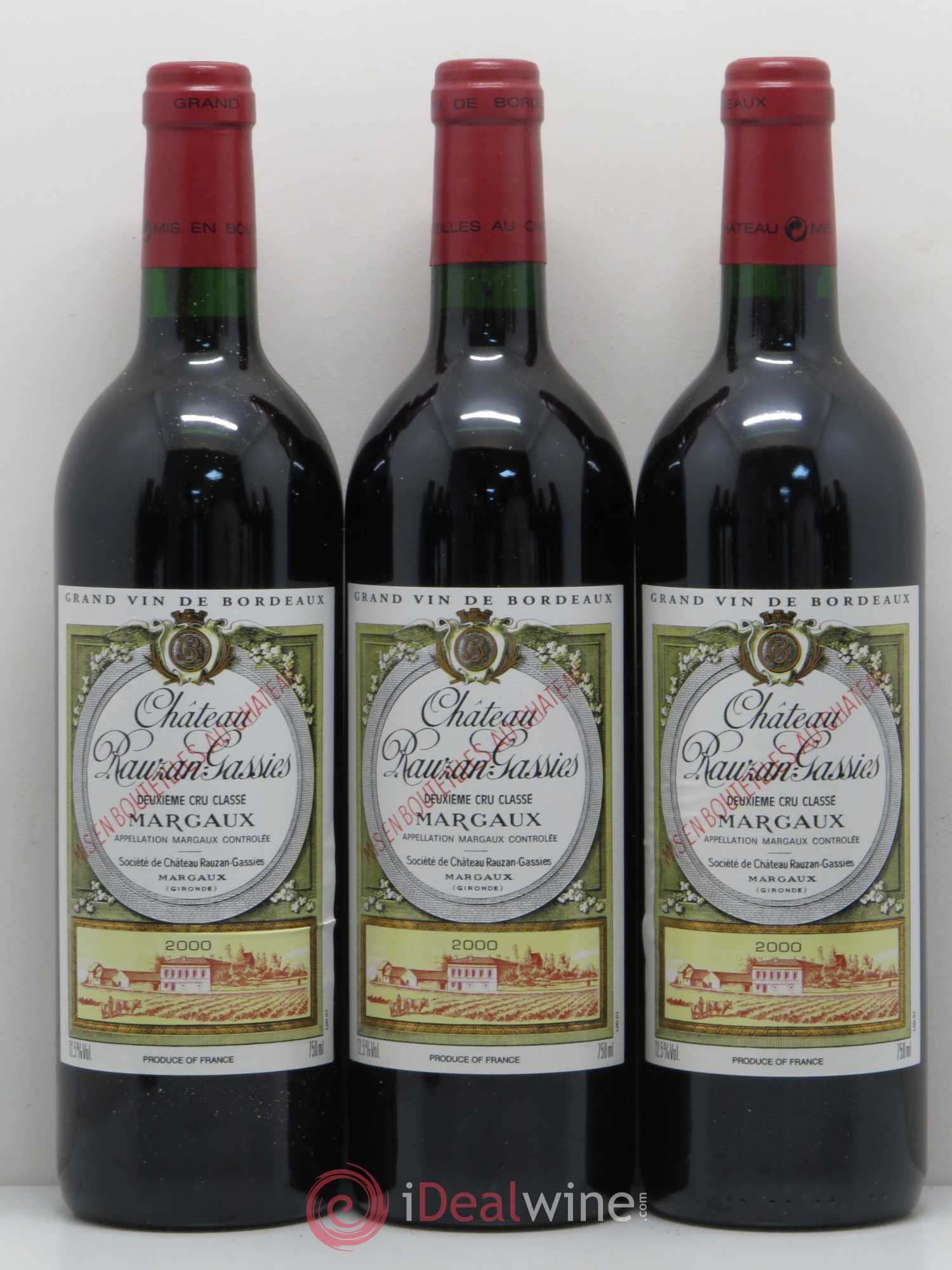 Château Rauzan-Gassies 2ème Grand Cru Classé 2000 - Lot de 12 bouteilles - 2