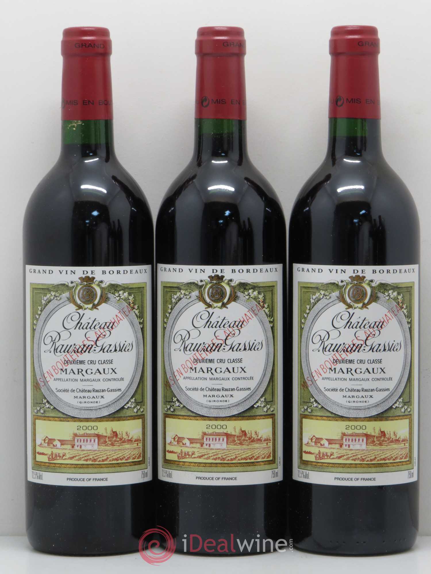 Château Rauzan-Gassies 2ème Grand Cru Classé 2000 - Lot de 12 bouteilles - 3