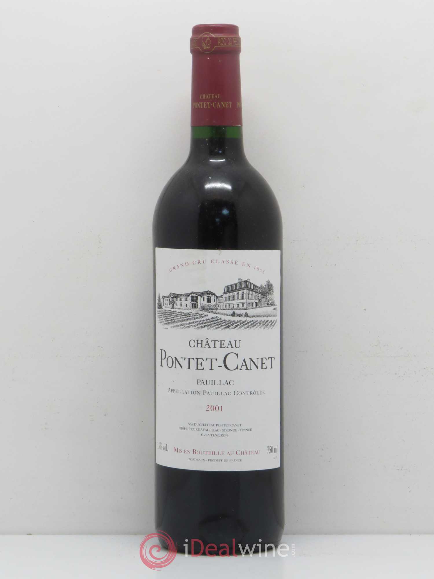 Château Pontet Canet 5ème Grand Cru Classé 2001 - Lot de 1 bouteille - 0