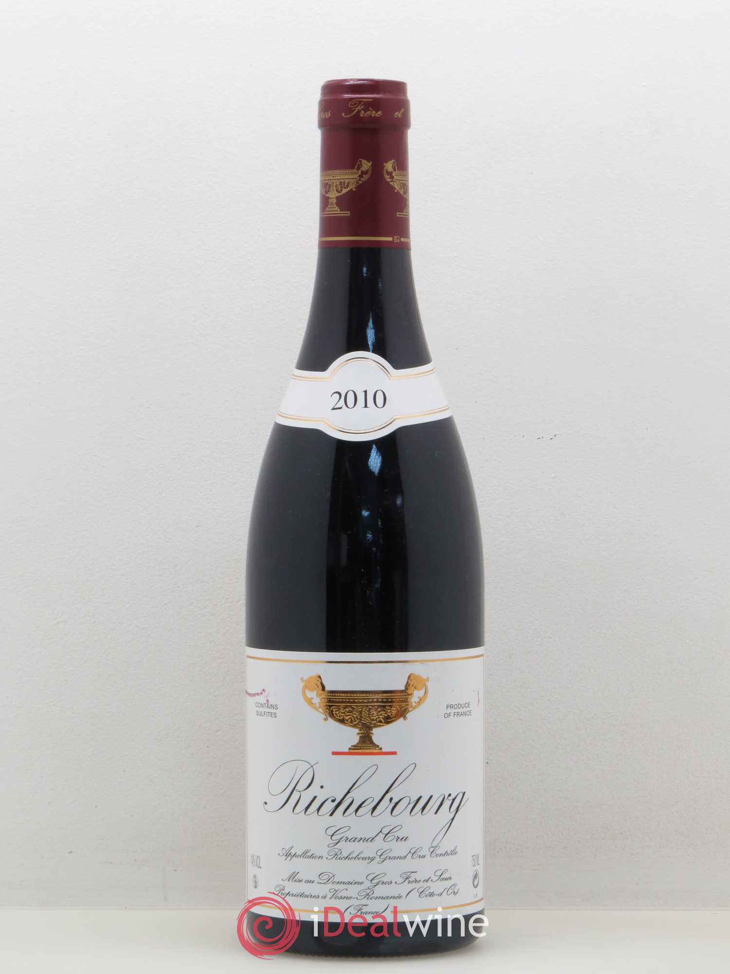 Richebourg Grand Cru Gros Frère & Soeur 2010 - Lot de 1 bouteille - 0