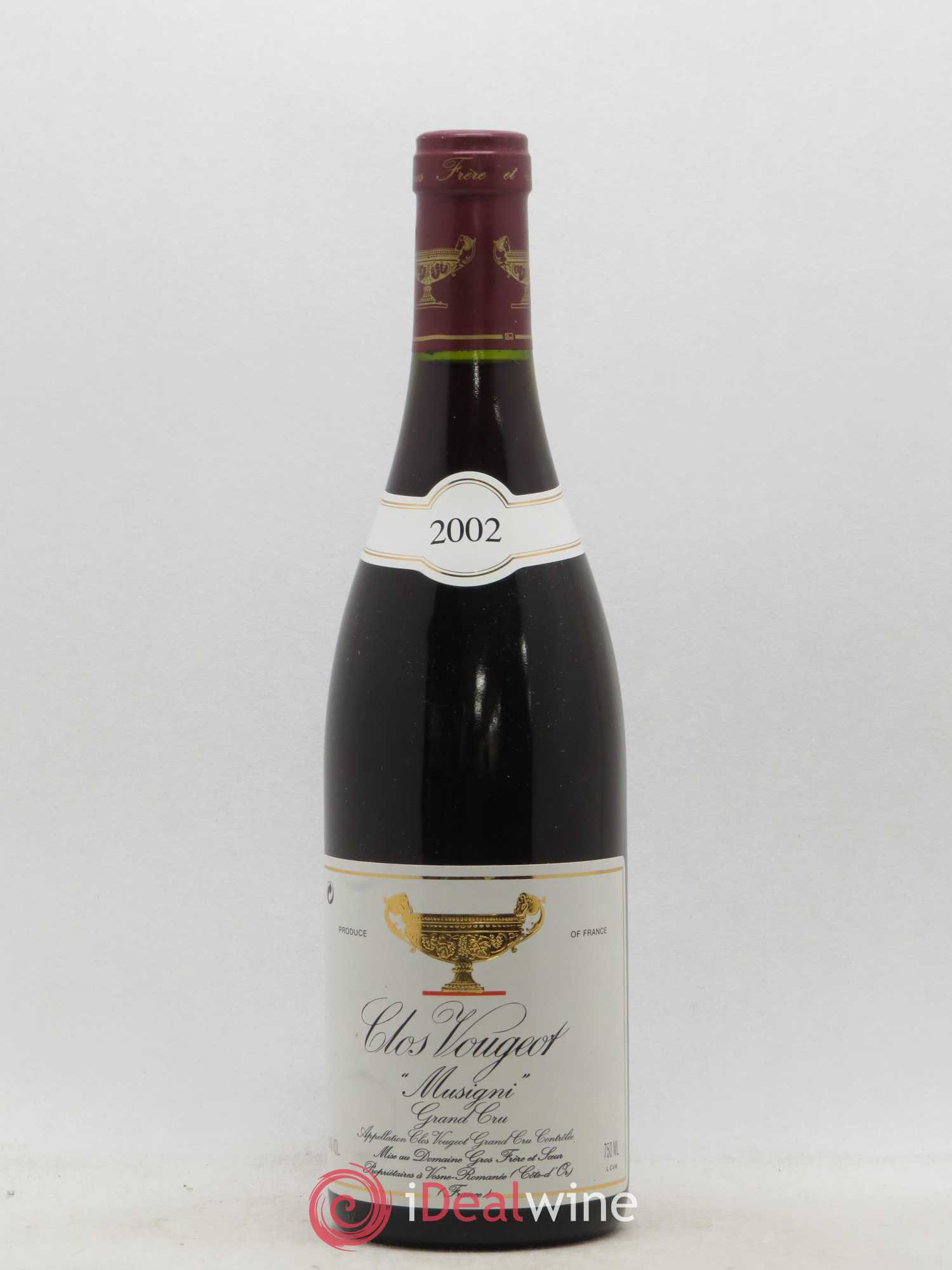 Clos de Vougeot Grand Cru Musigni Gros Frère & Soeur 2002 - Lot de 1 bouteille - 0