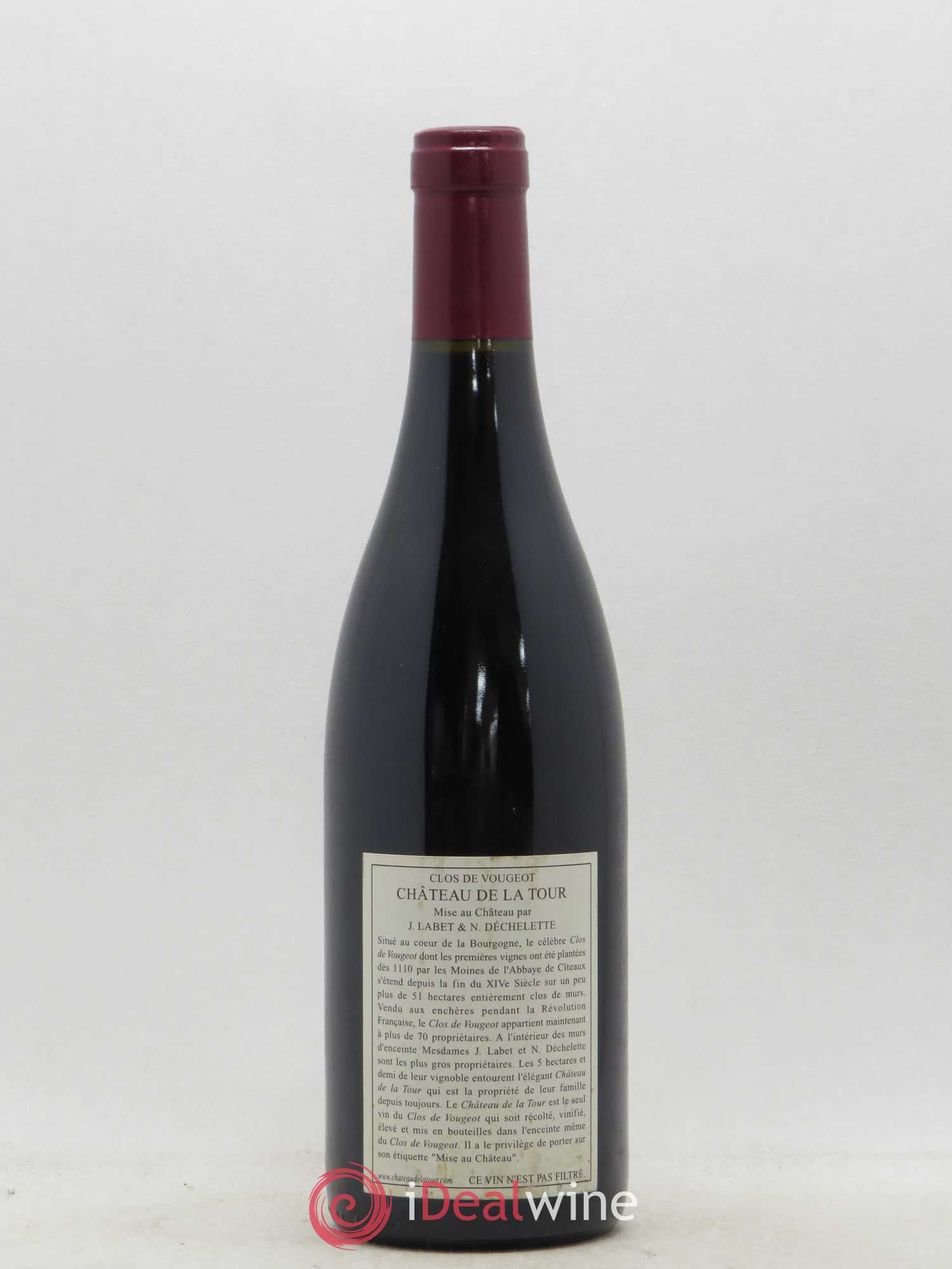 Clos de Vougeot Grand Cru Château de La Tour 2005 - Lot de 1 bouteille - 1