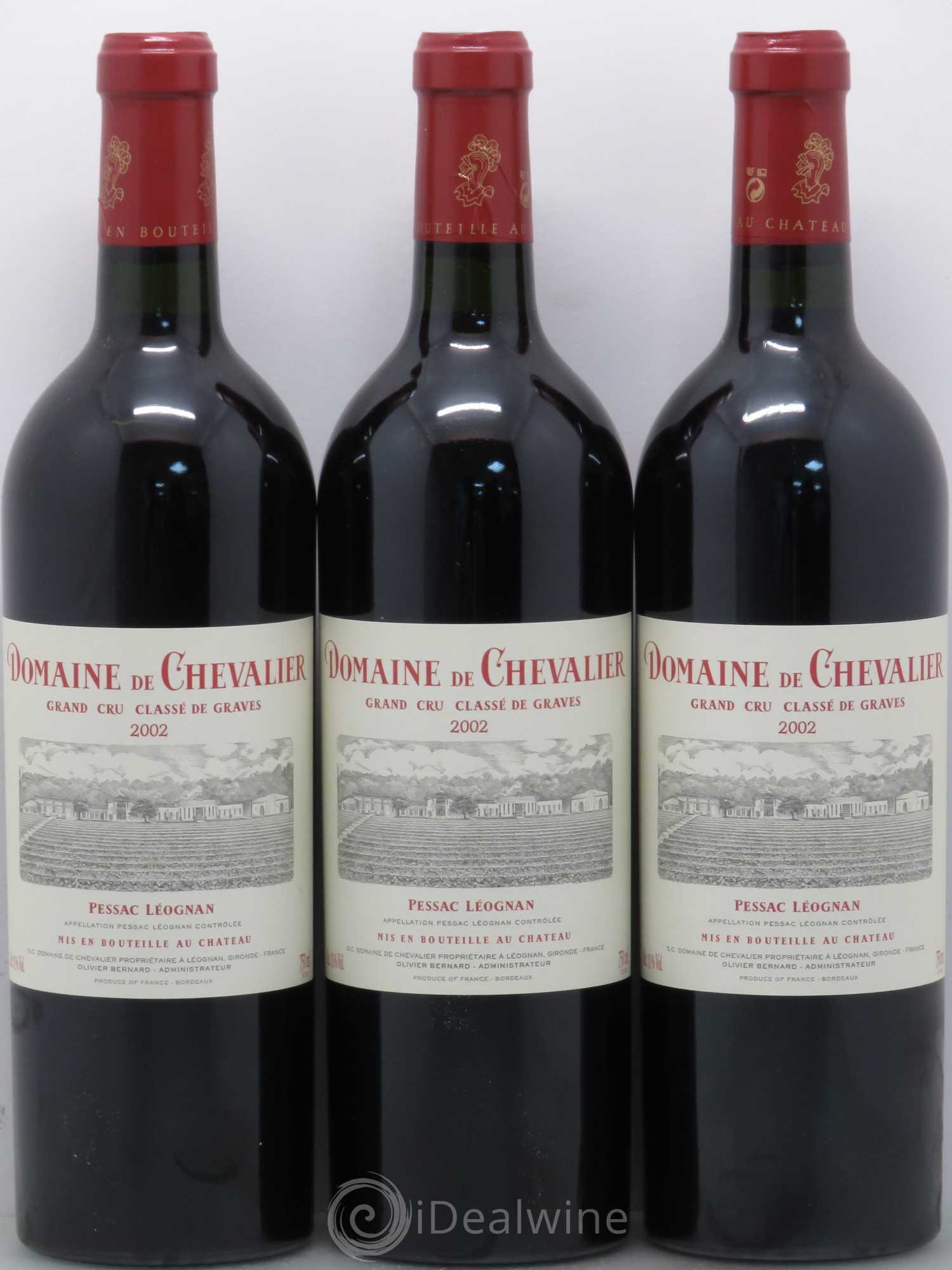 Domaine de Chevalier Cru Classé de Graves 2002 - Lot de 3 bouteilles - 0