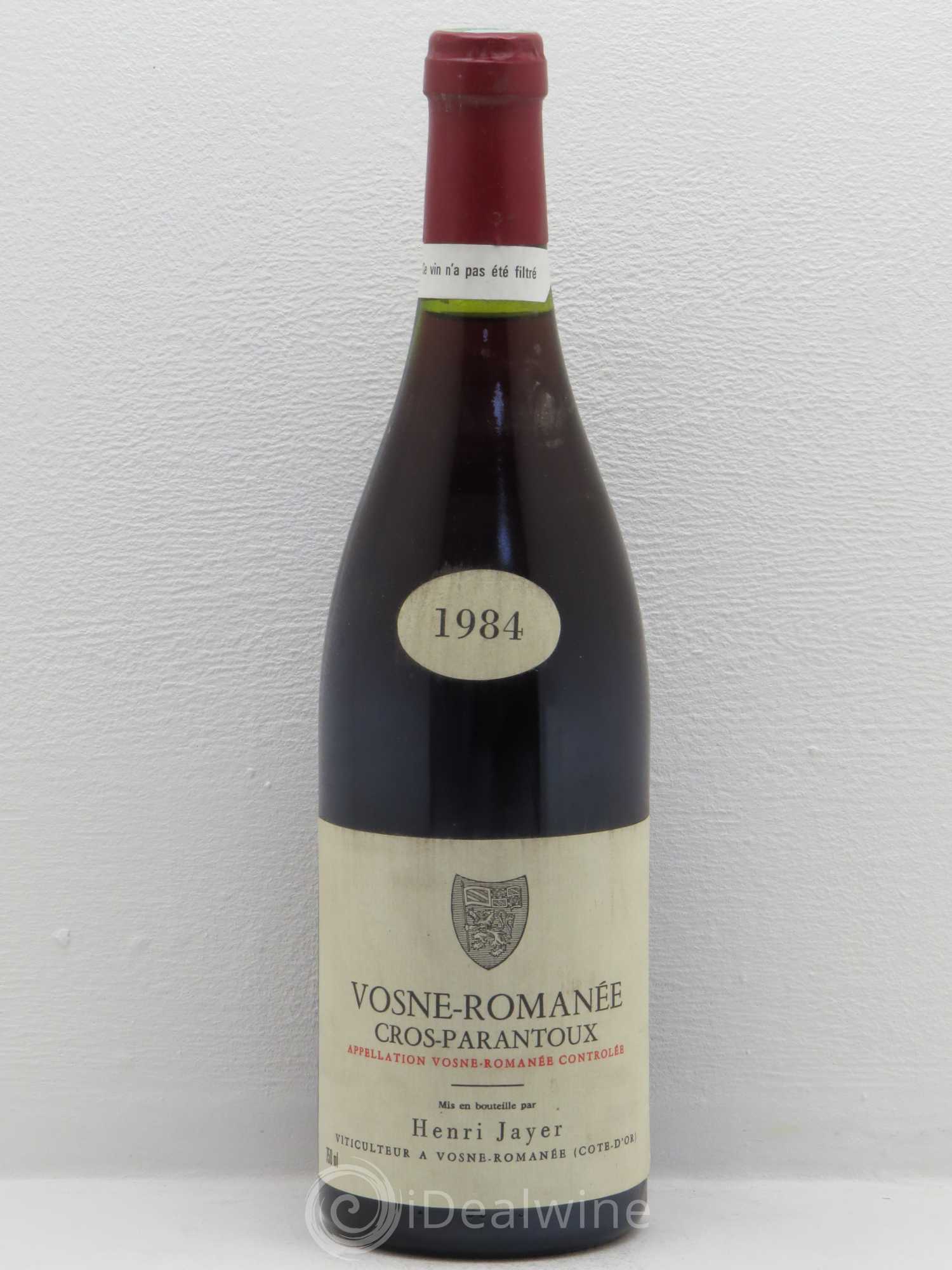 Vosne-Romanée 1er Cru Cros Parantoux Henri Jayer 1984 - Lot de 1 bouteille - 0