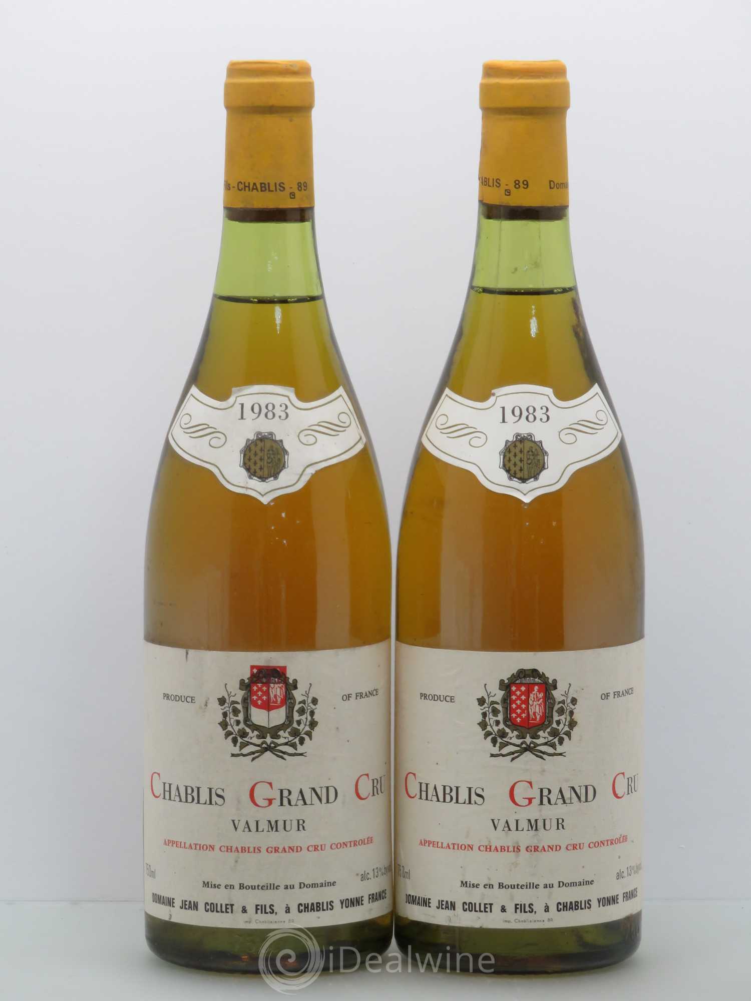 Chablis Grand Cru Valmur Domaine Jean Collet & Fils 1983 - Posten von 2 Flaschen - 0