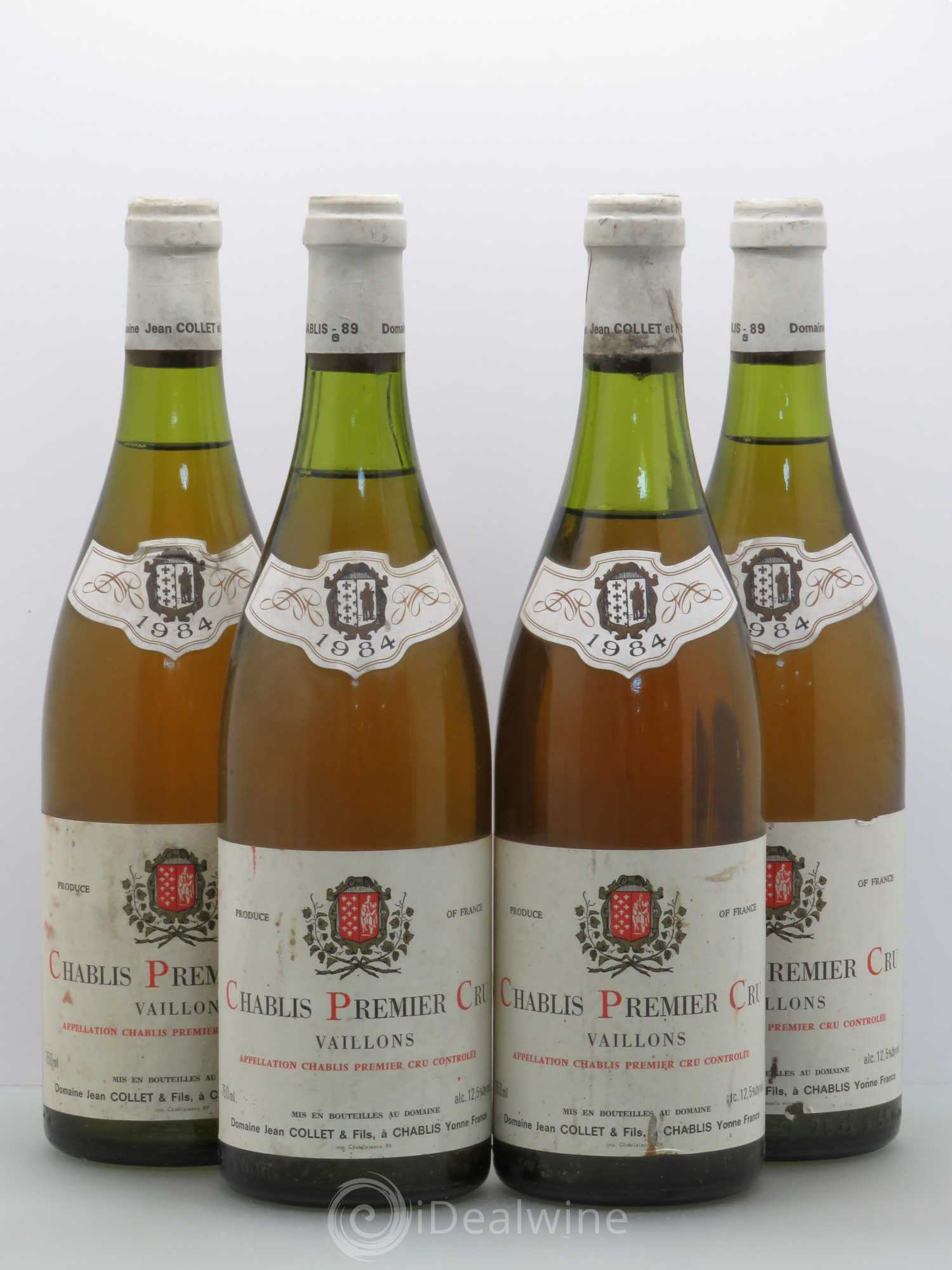 Chablis 1er Cru Vaillons Domaine Jean Collet & Fils 1984 - Posten von 4 Flaschen - 0