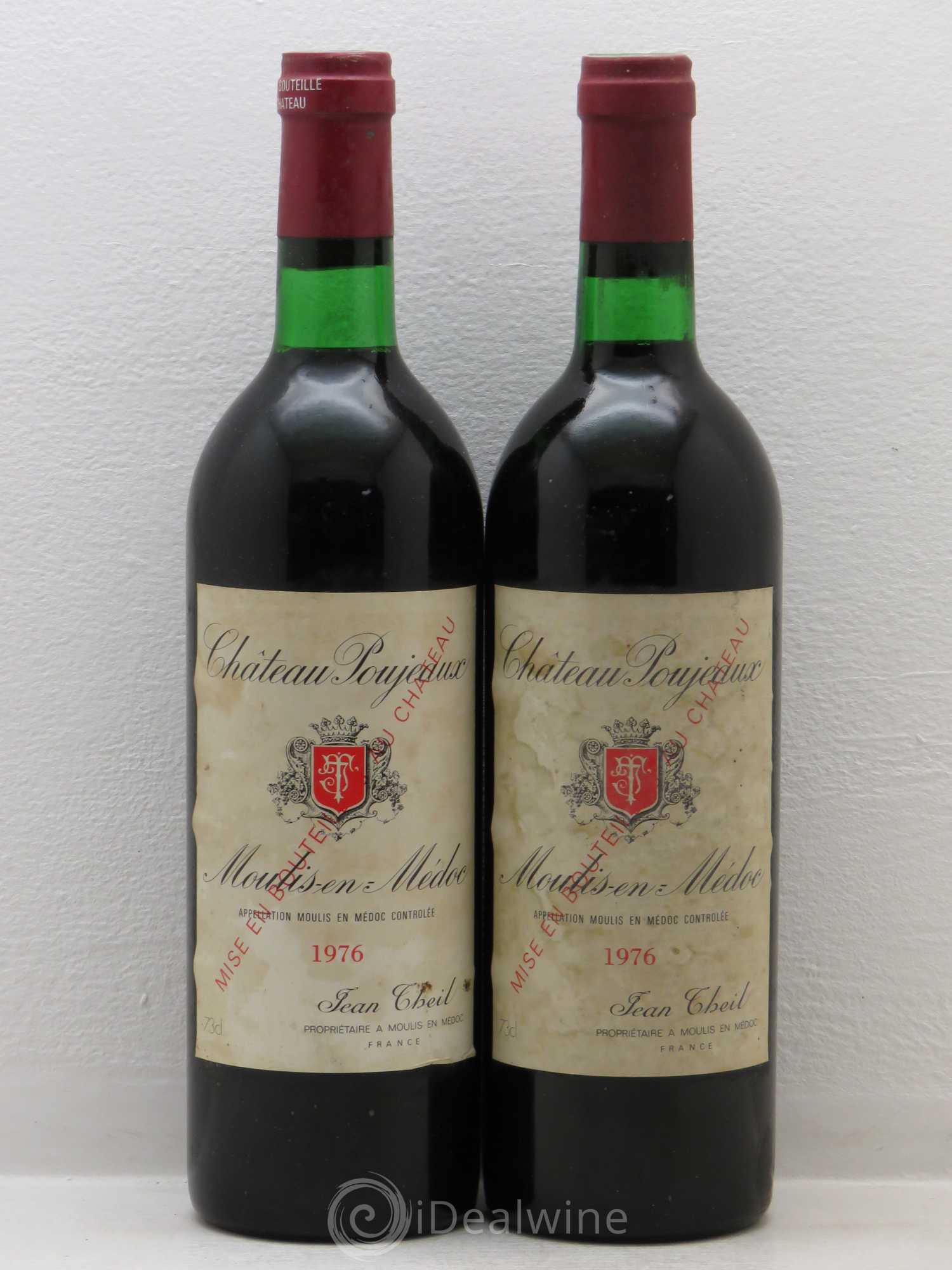 Château Poujeaux 1976 - Lot de 2 bouteilles - 0