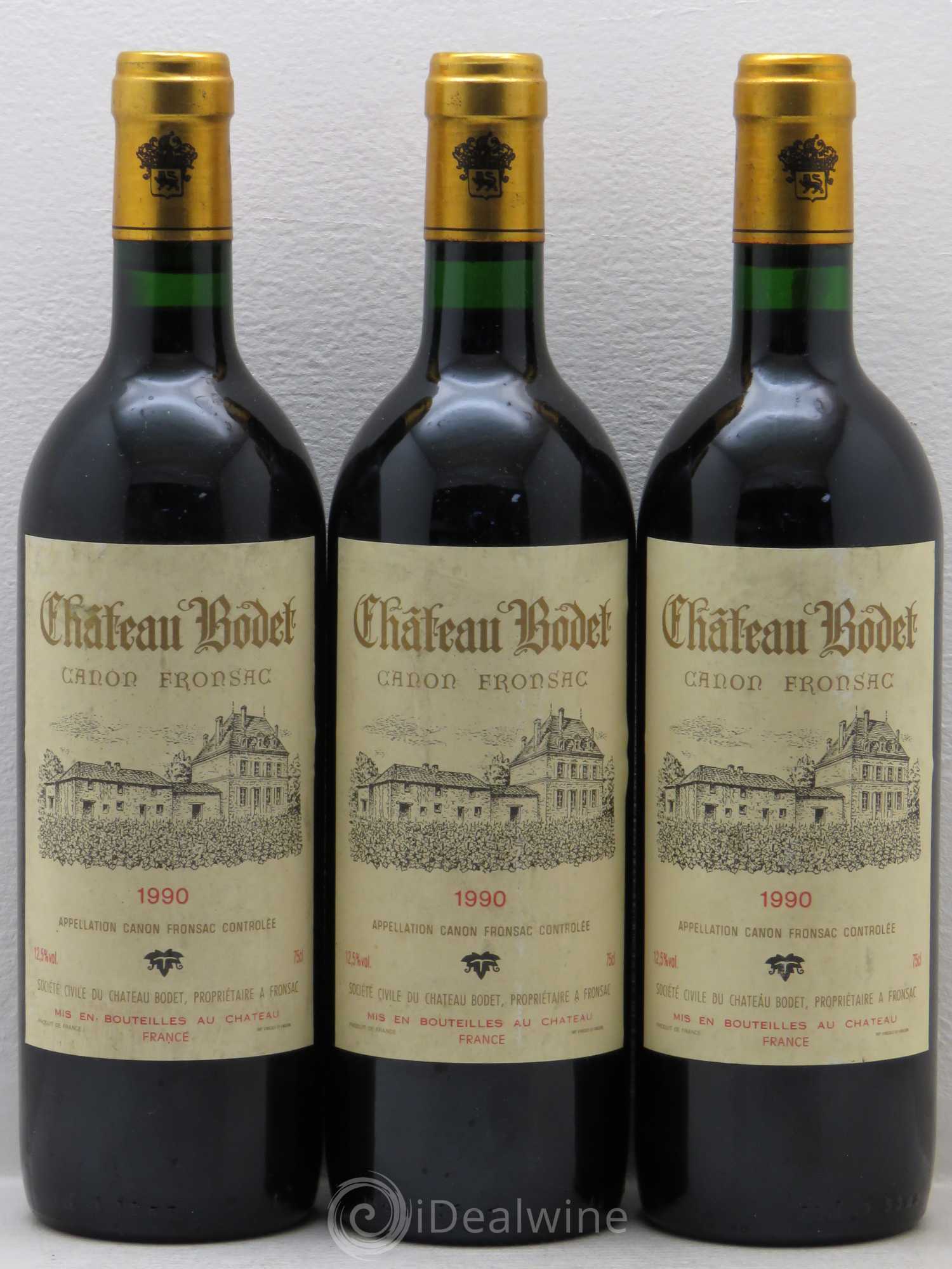 Canon-Fronsac Château Bodet 1990 - Posten von 3 Flaschen - 0
