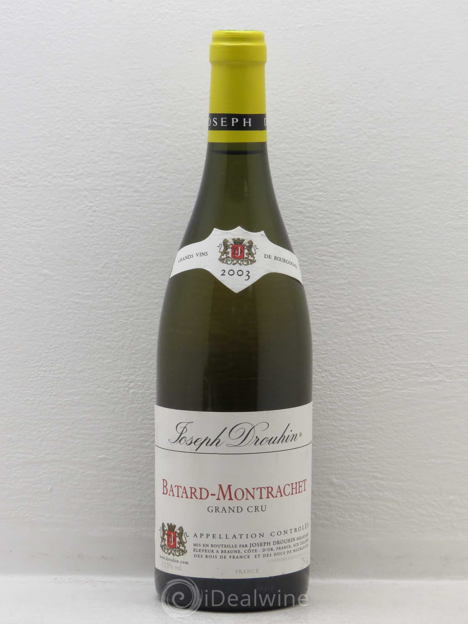 Bâtard-Montrachet Grand Cru Joseph Drouhin 2003 - Lot de 1 bouteille - 0