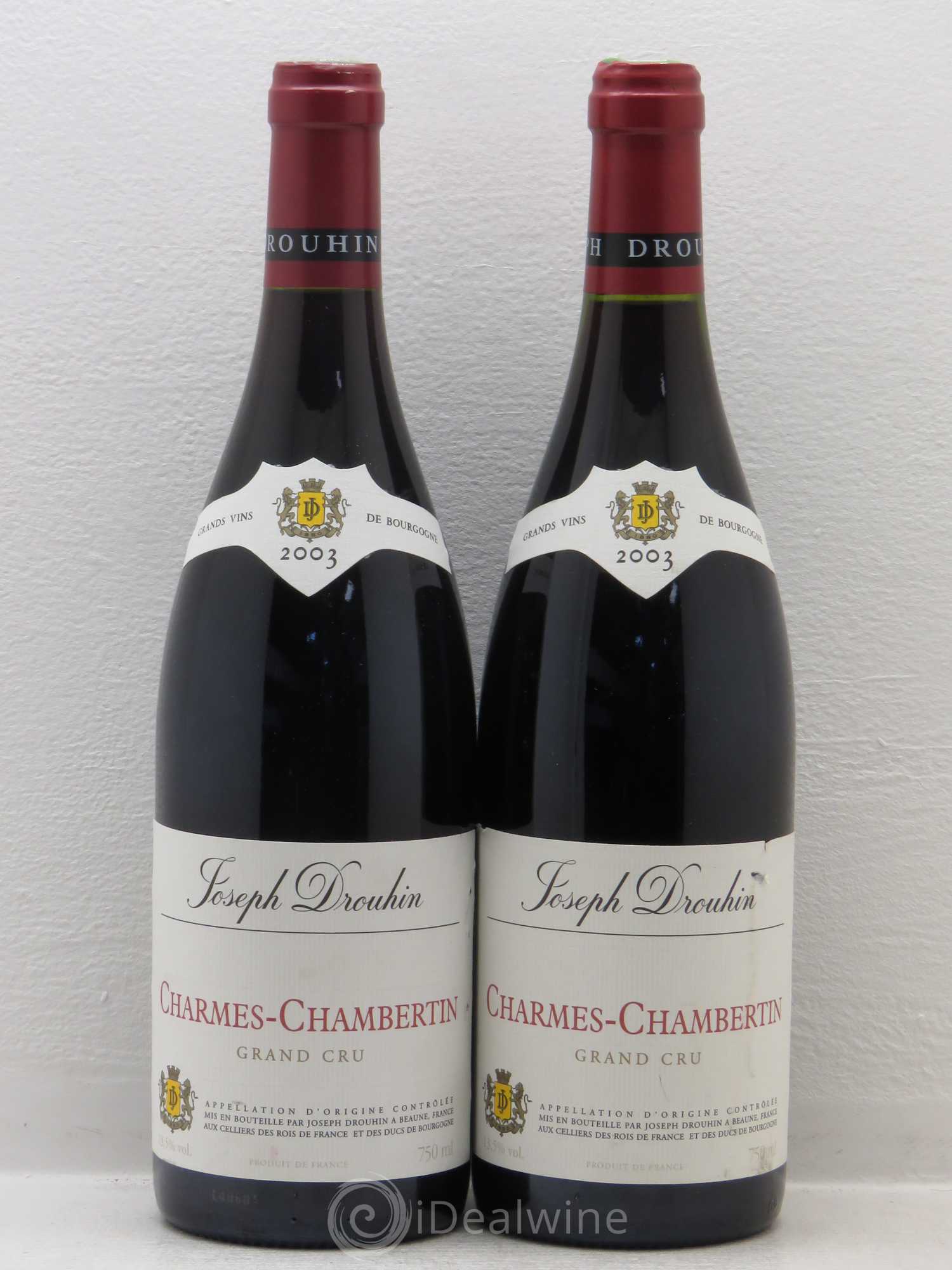Charmes-Chambertin Grand Cru Joseph Drouhin 2003 - Lot de 2 bouteilles - 0