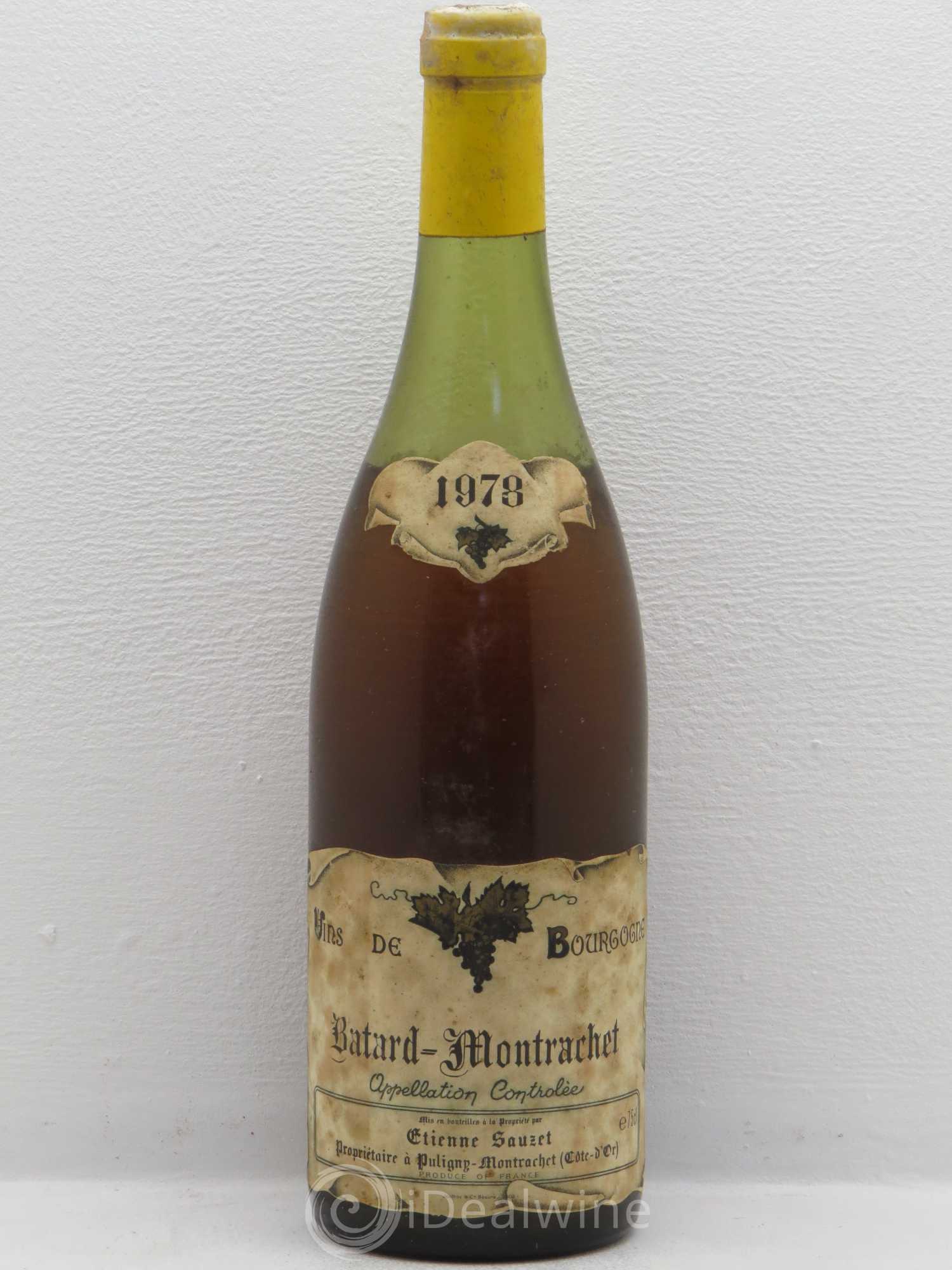 Bâtard-Montrachet Grand Cru Etienne Sauzet 1978 - Lot de 1 bouteille - 0
