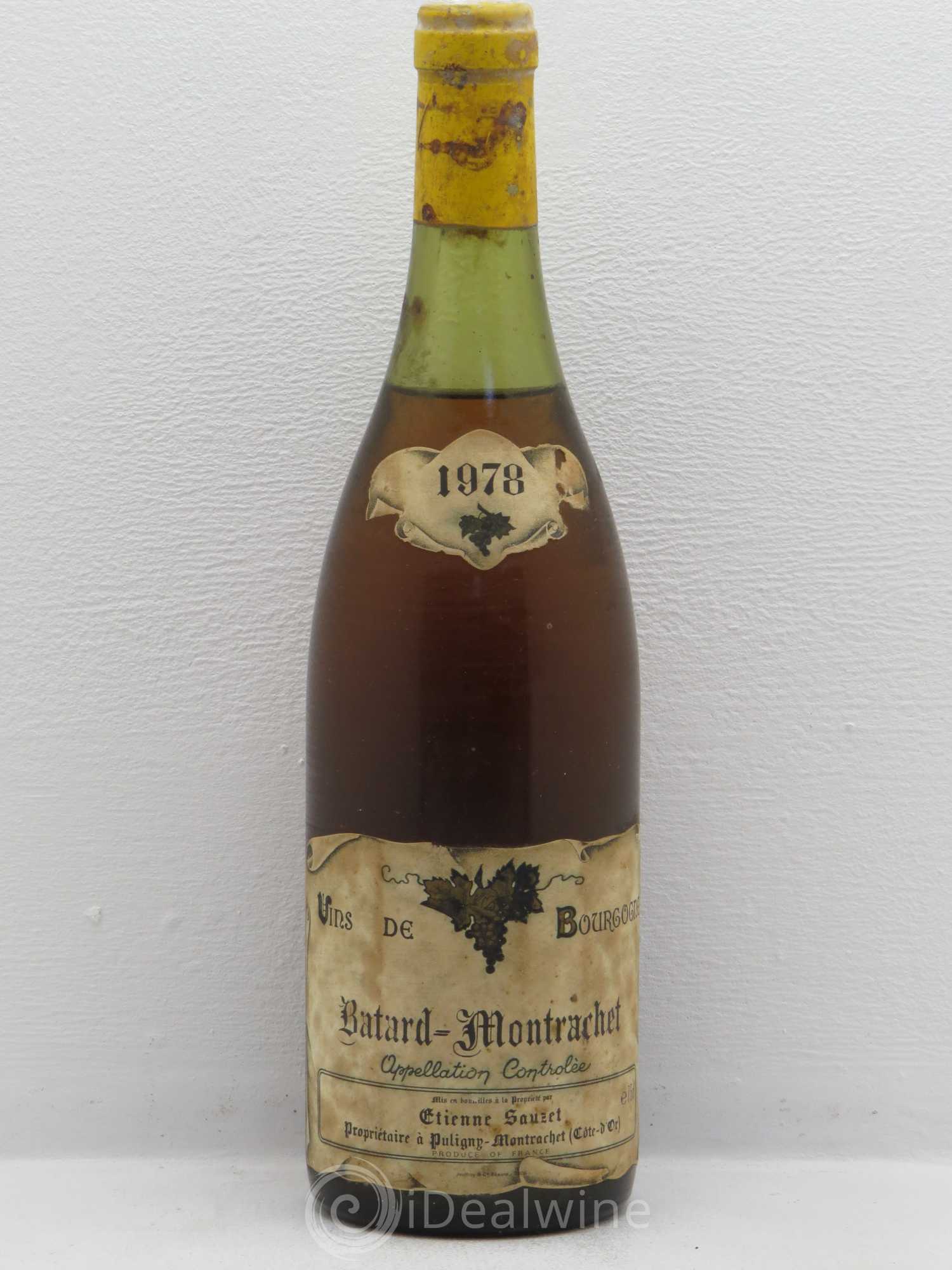 Bâtard-Montrachet Grand Cru Etienne Sauzet 1978 - Lot de 1 bouteille - 0