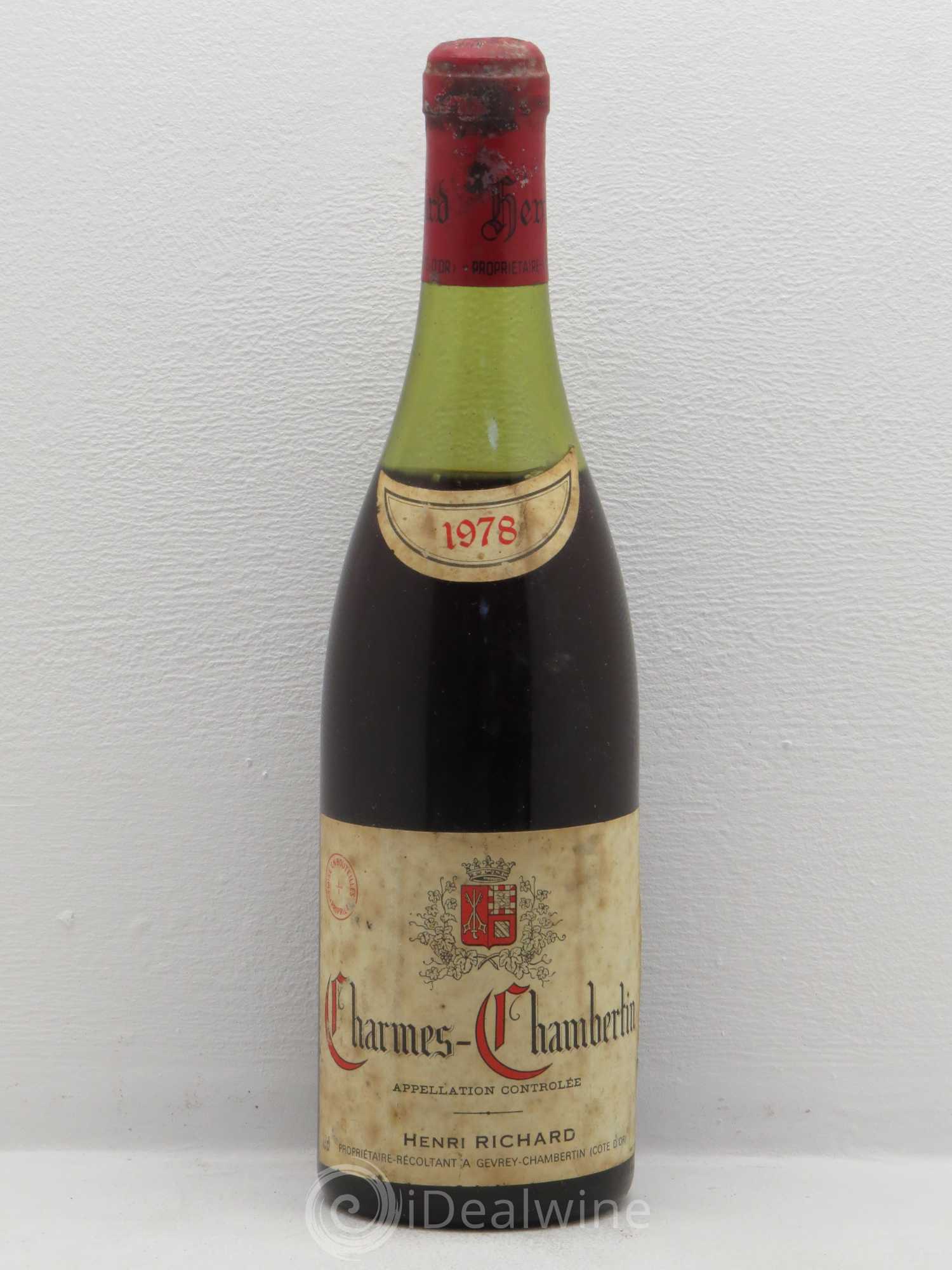 Charmes-Chambertin Grand Cru Henri Richard 1978 - Lot de 1 bouteille - 0