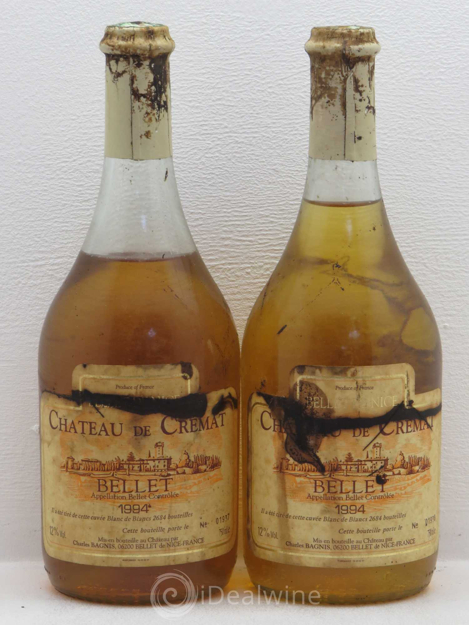 Bellet Château Cremat 1994 - Posten von 2 Flaschen - 0