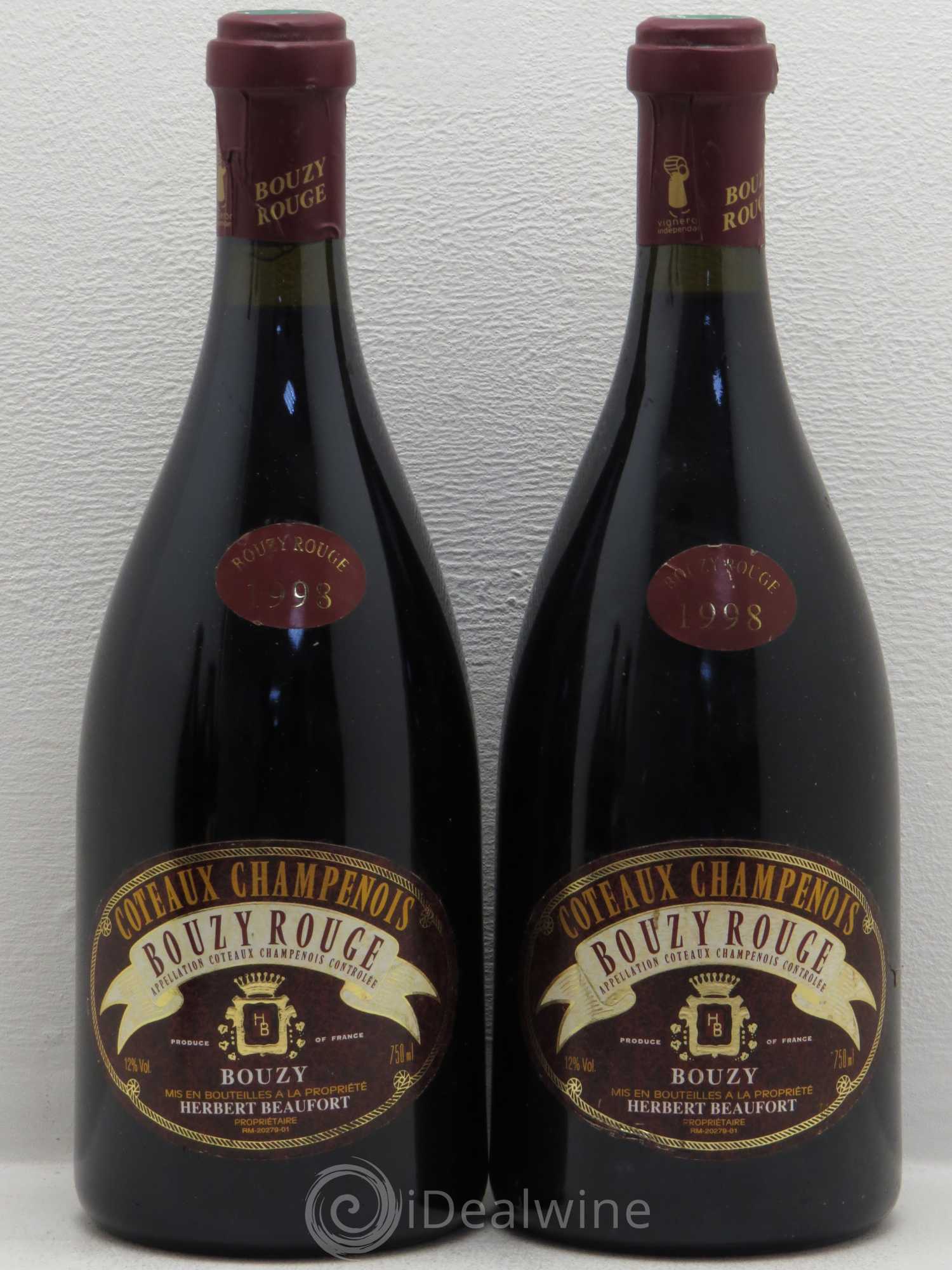 Divers Bouzy Herbert Beaufort 1998 - Posten von 4 Flaschen - 1