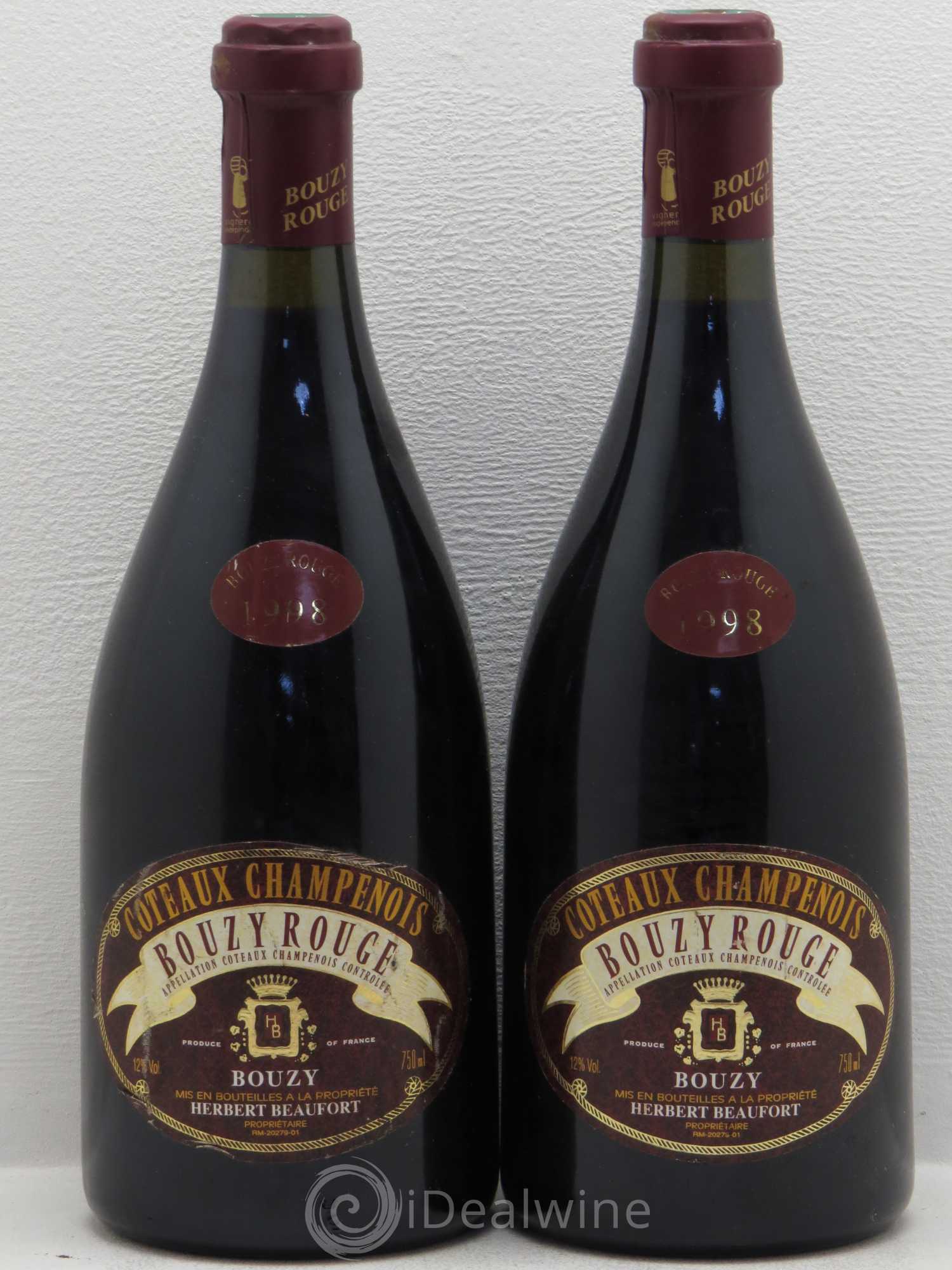 Divers Bouzy Herbert Beaufort 1998 - Posten von 4 Flaschen - 2