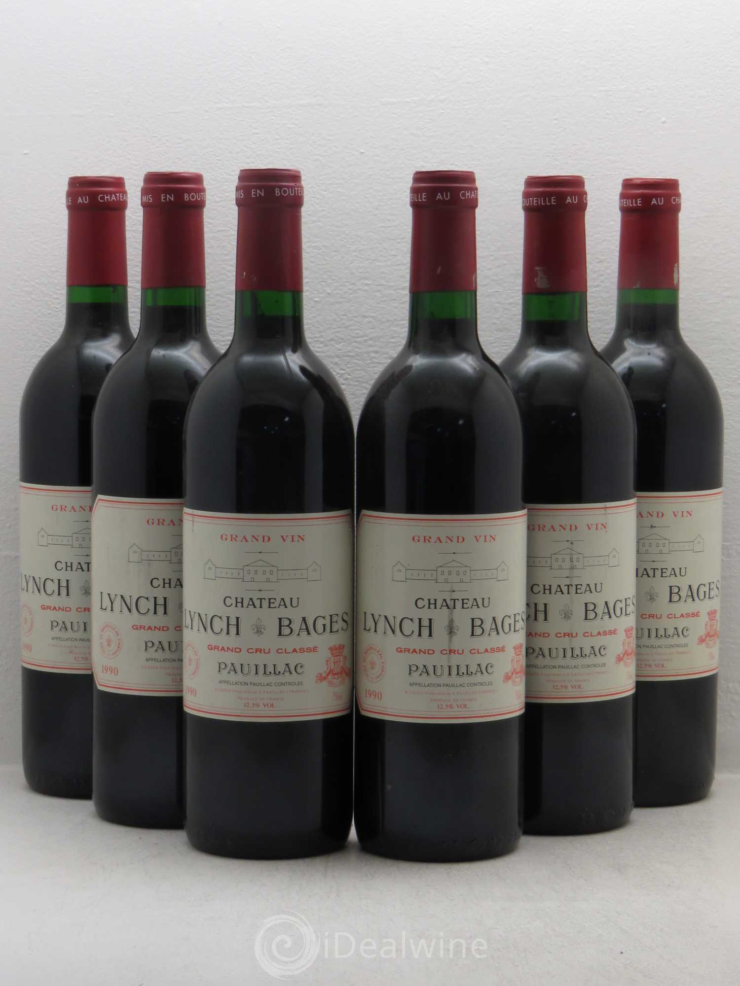 Château Lynch Bages 5ème Grand Cru Classé 1990 - Lot de 6 bouteilles - 0