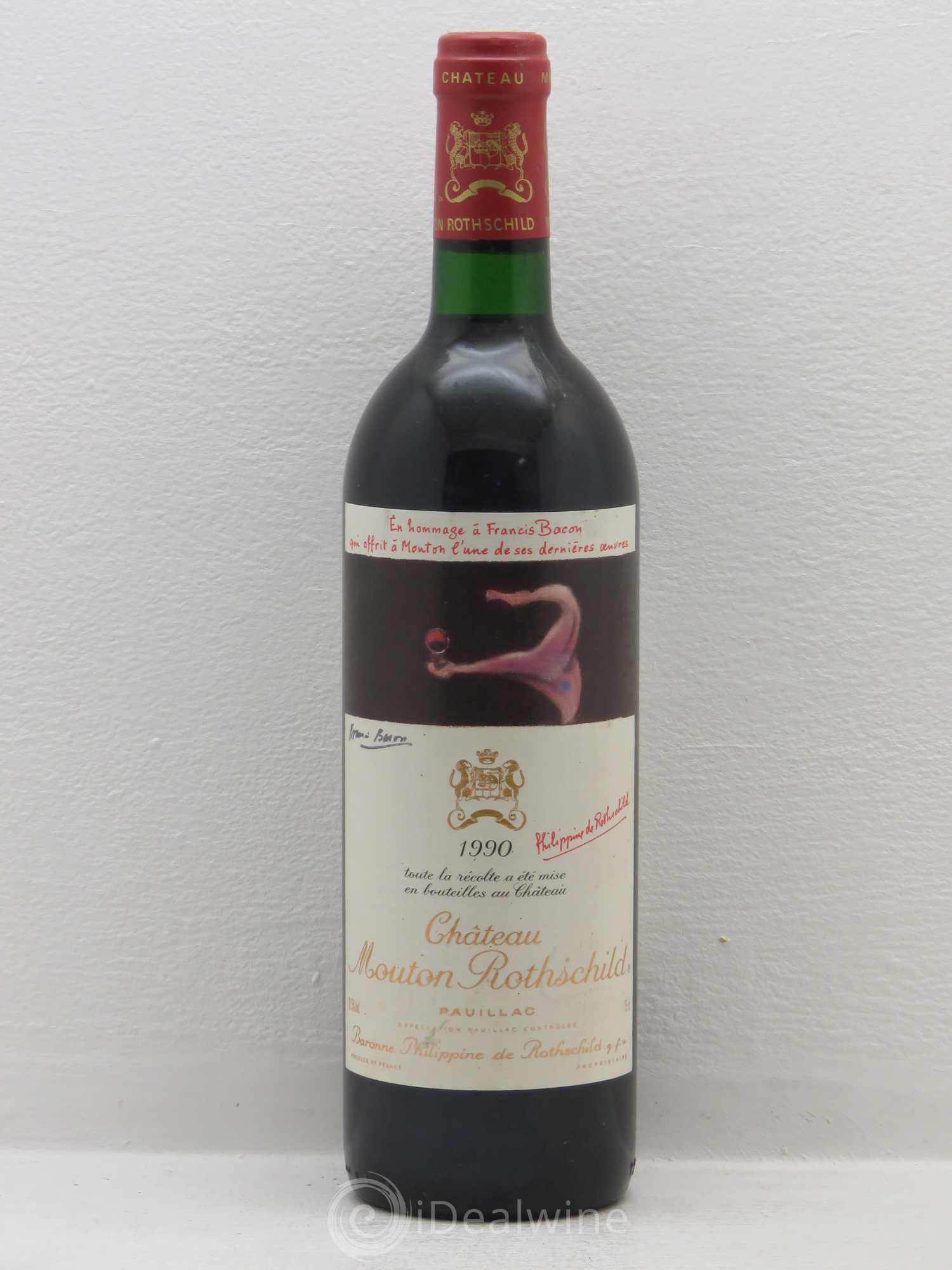 Château Mouton Rothschild 1er Grand Cru Classé 1990 - Lot de 1 bouteille - 0